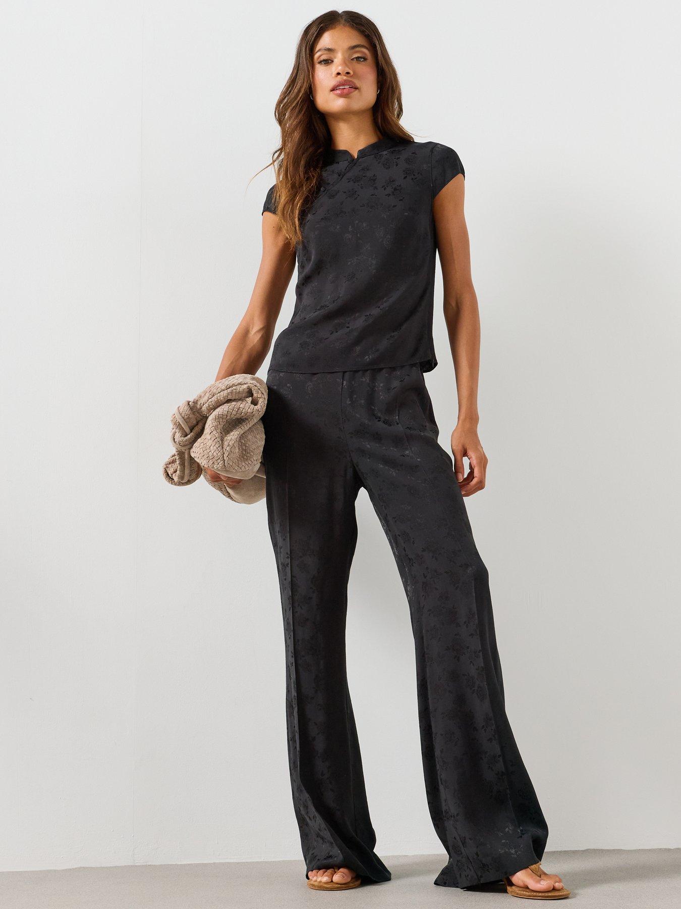 Image 3 of 5 of Mango Jacquard Top With Strap Neck Co Ord