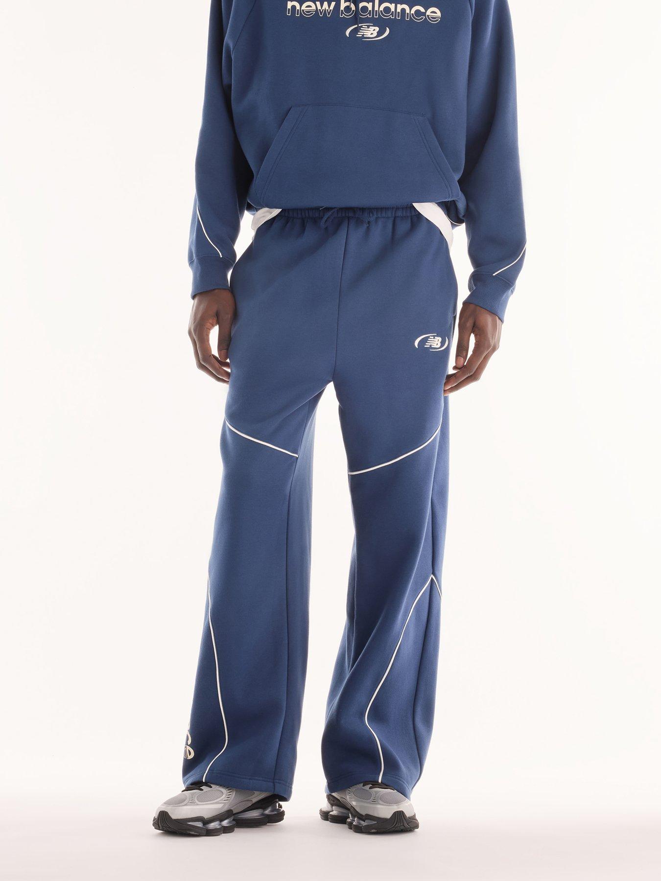 New Balance Mens Trackside Fleece Pant - Navy