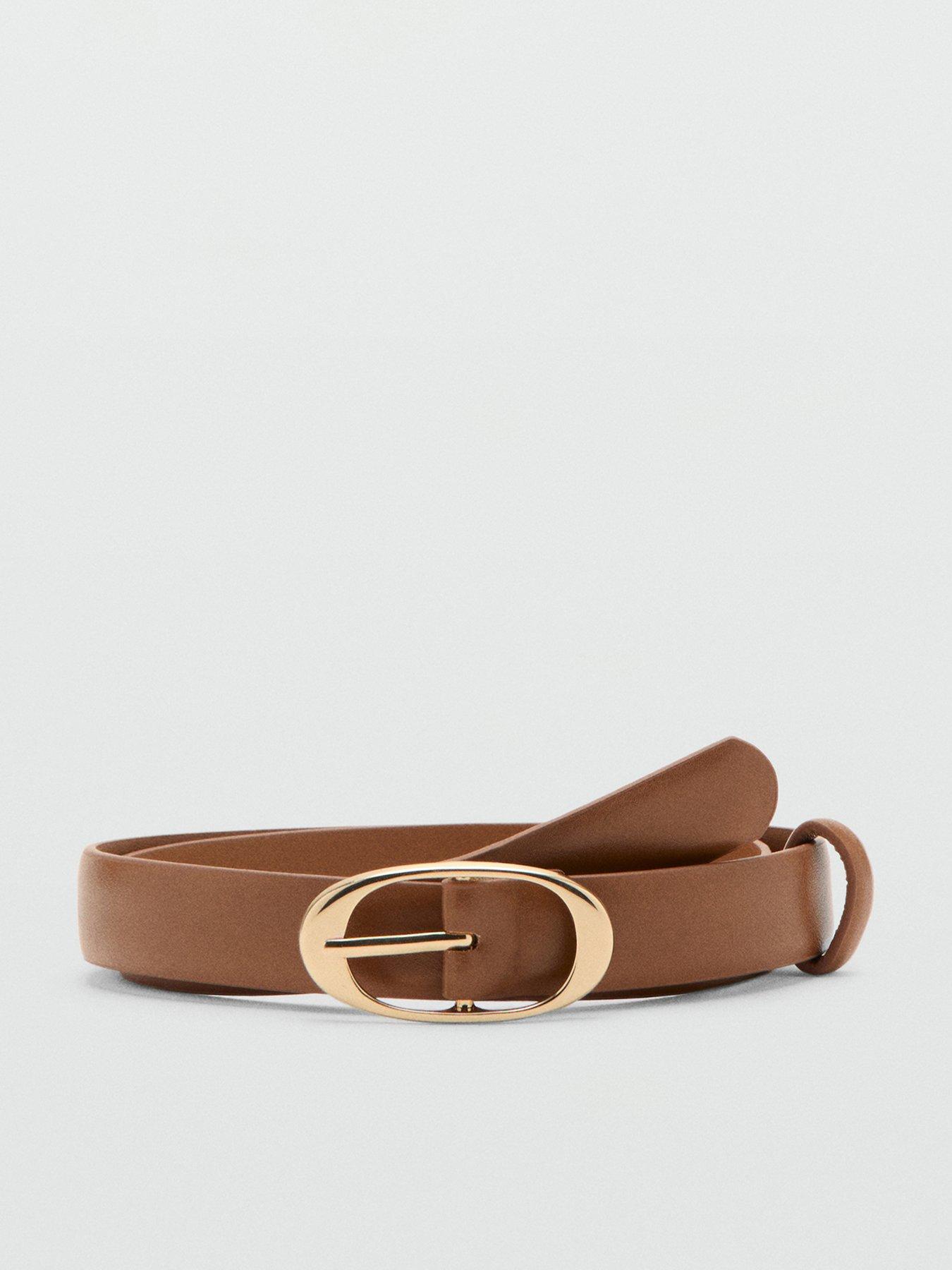 Mango Oval Buckle Belt - Brown