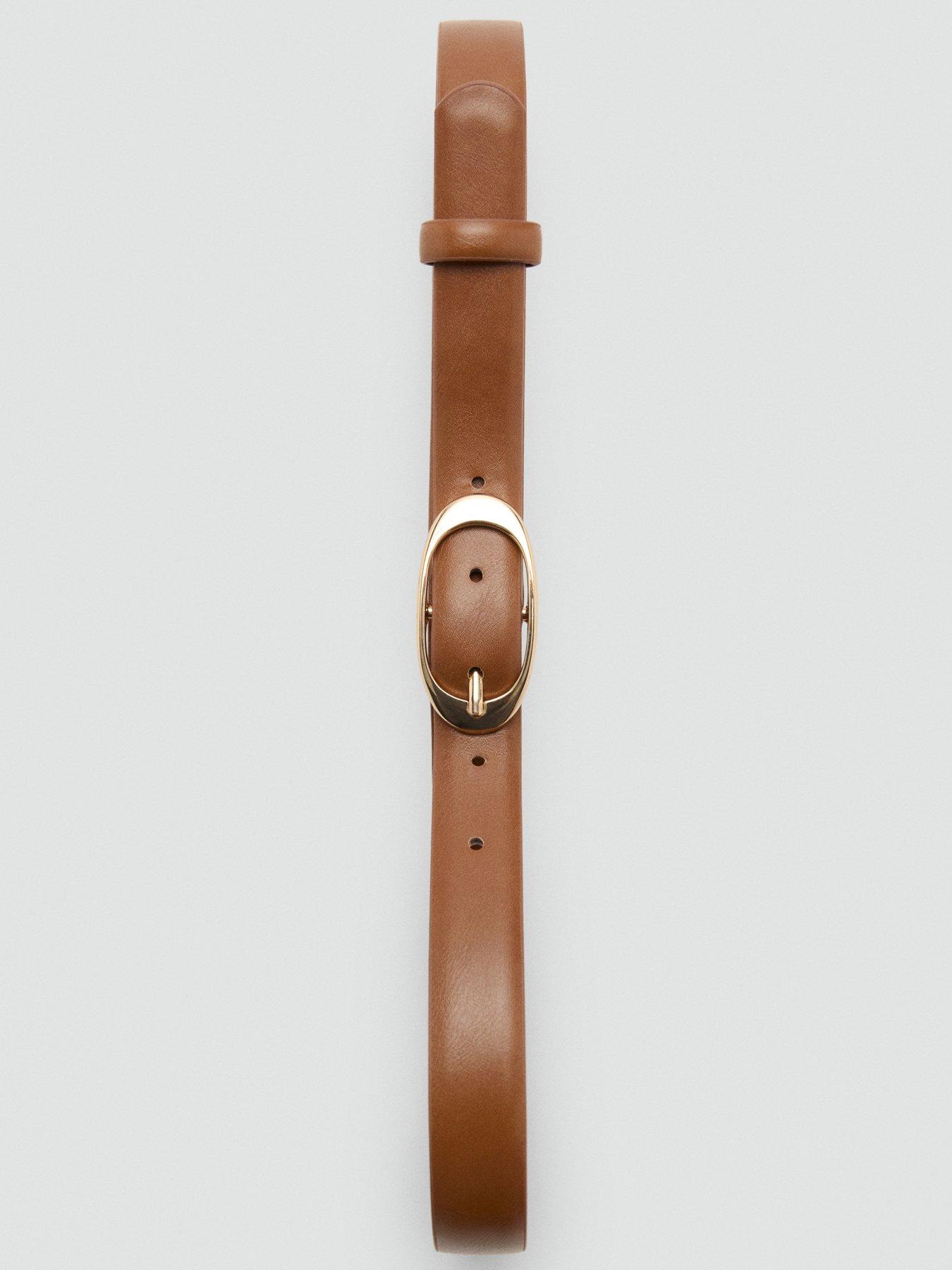 Image 4 of 4 of Mango Oval Buckle Belt - Brown
