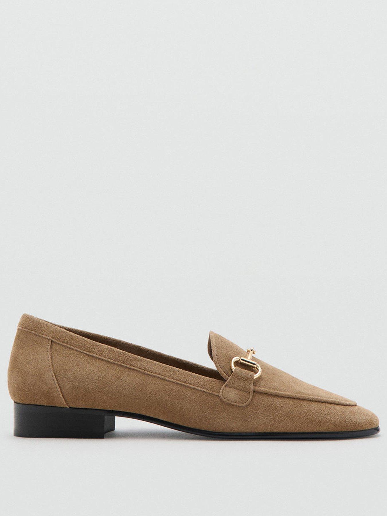 Image 2 of 4 of Mango Suede Loafers With Buckle