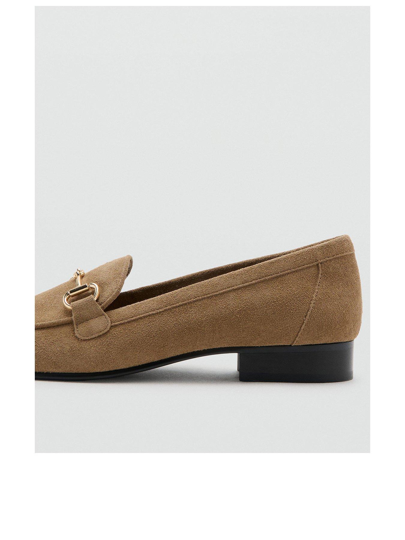 Image 3 of 4 of Mango Suede Loafers With Buckle