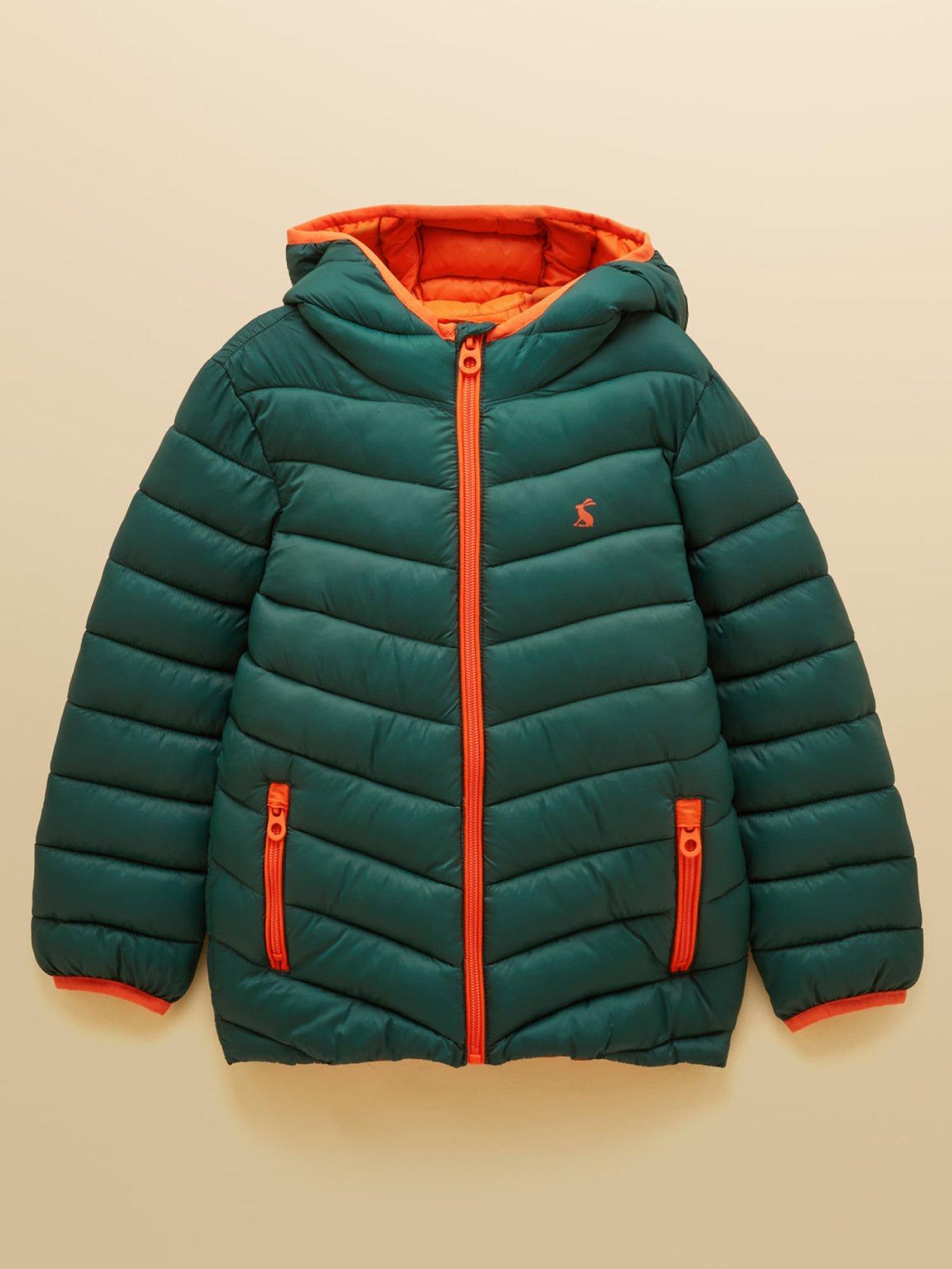 Image 1 of 5 of Joules Boys Cairn Showerproof Hooded Padded Coat - Dark Green