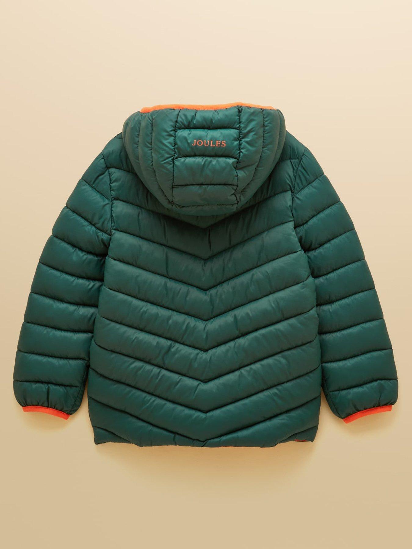 Image 2 of 5 of Joules Boys Cairn Showerproof Hooded Padded Coat - Dark Green