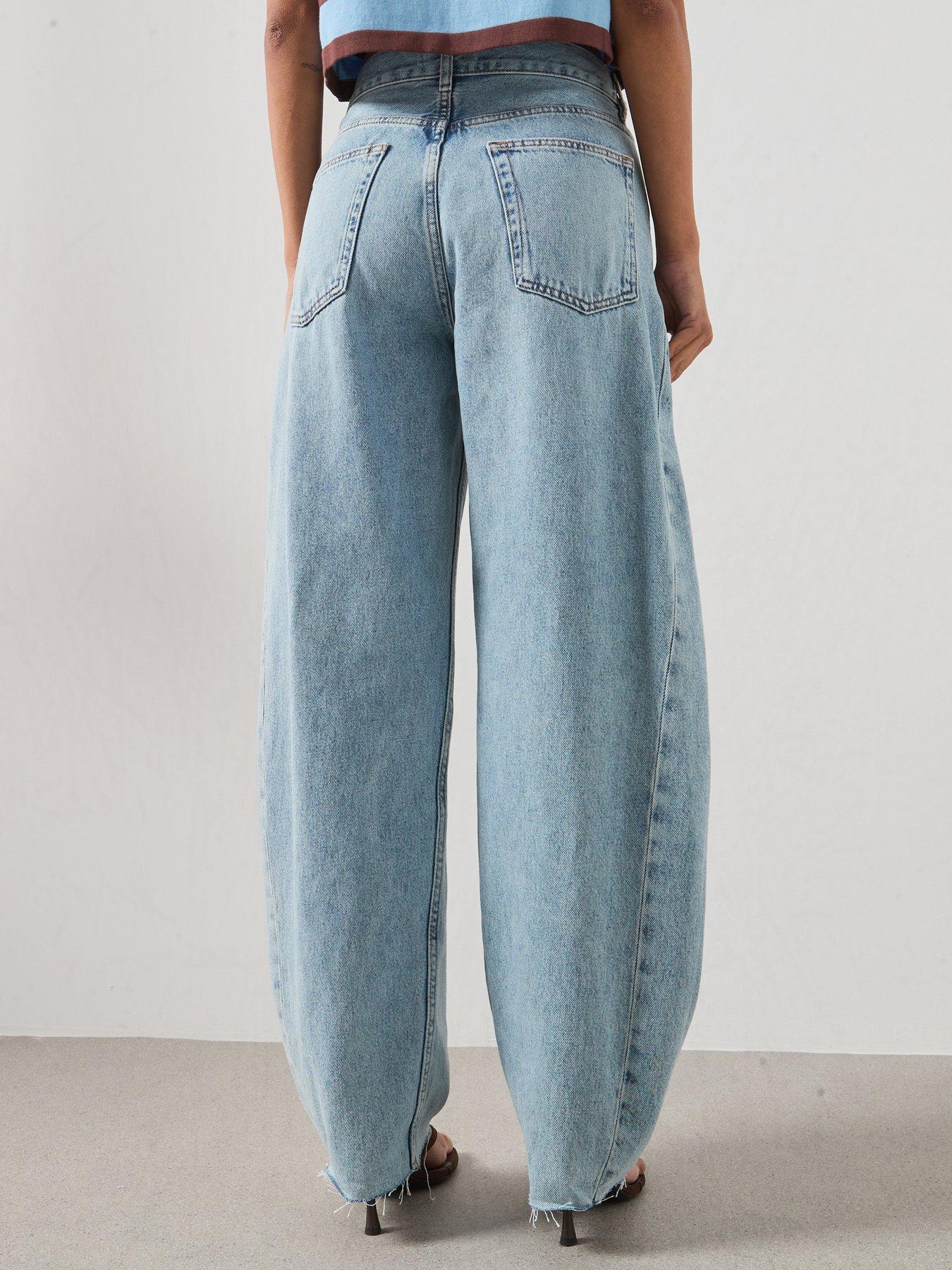 Image 2 of 6 of Mango Mid Rise Balloon Jeans - Blue