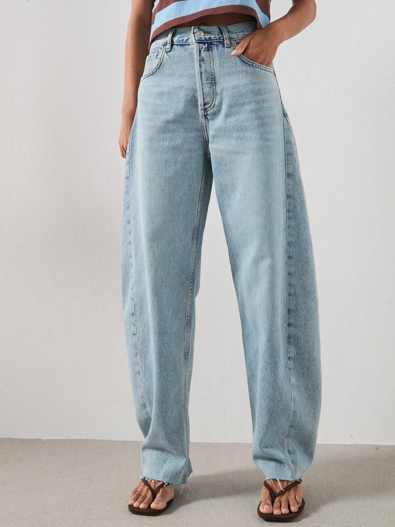 Image 4 of 6 of Mango Mid Rise Balloon Jeans - Blue