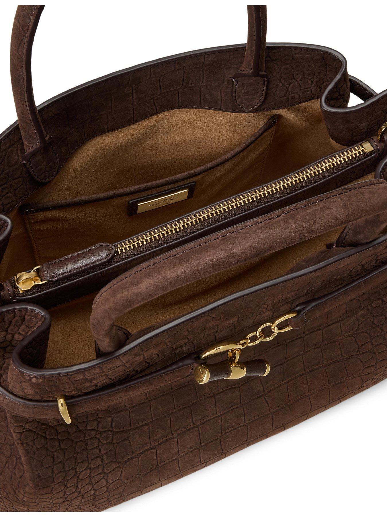 Image 4 of 5 of Lauren by Ralph Lauren Blaike Large Satchel - Brown