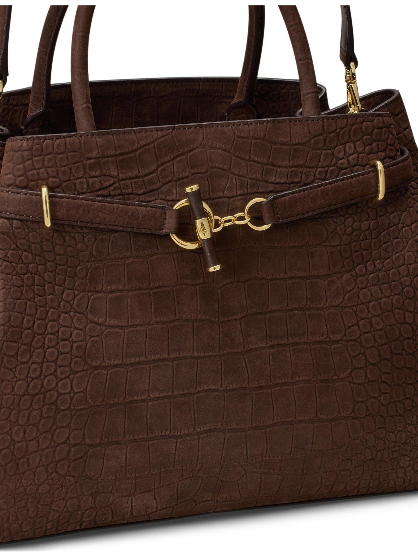 Image 5 of 5 of Lauren by Ralph Lauren Blaike Large Satchel - Brown