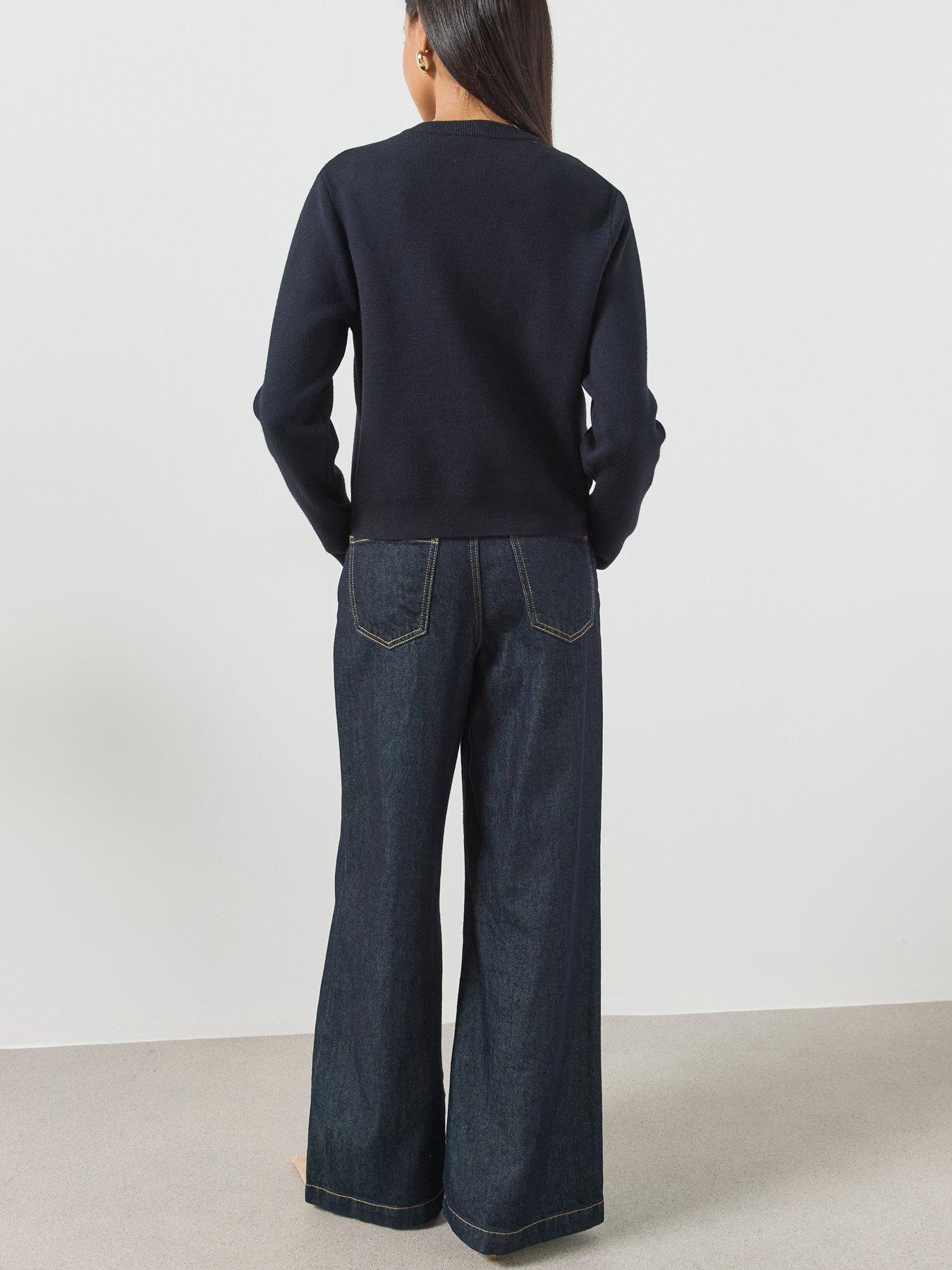 Image 2 of 6 of Mango Toggle Detail Knitted Jacket - Blue