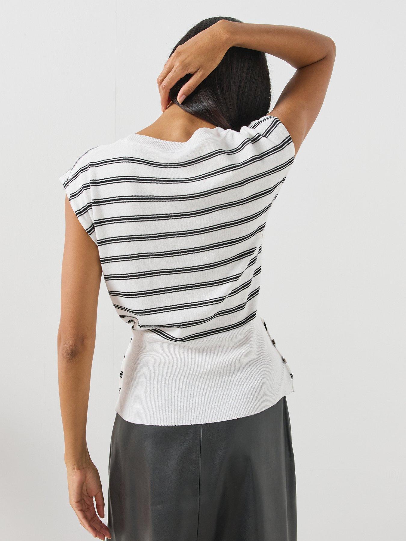 Image 2 of 6 of Mango Draped Fine Knit Sweater - White