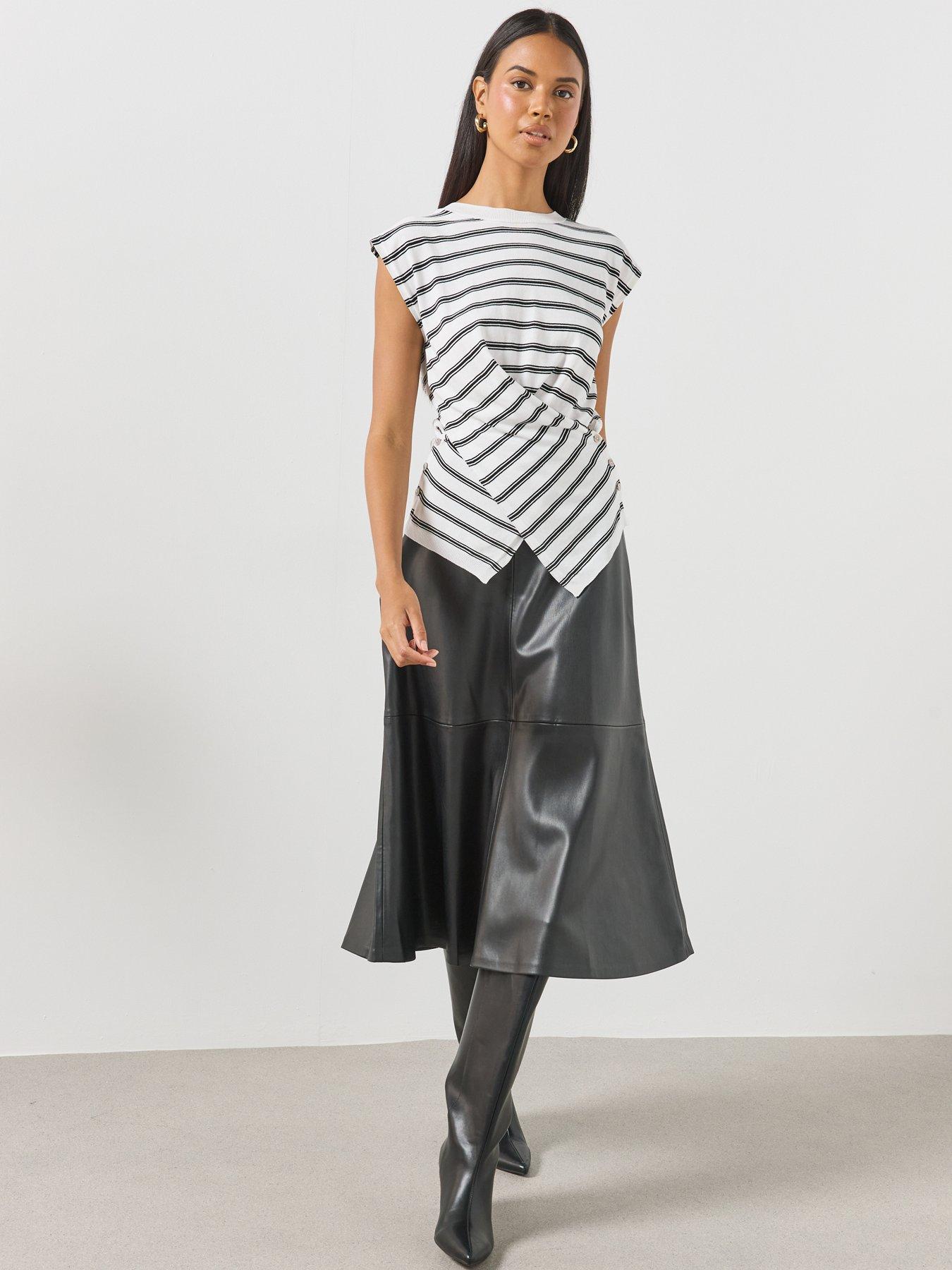 Image 3 of 6 of Mango Draped Fine Knit Sweater - White