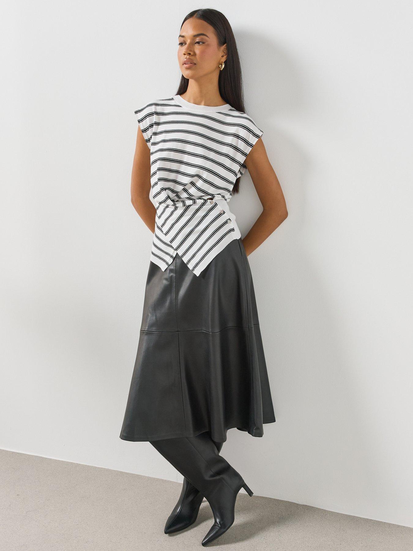 Image 5 of 6 of Mango Draped Fine Knit Sweater - White