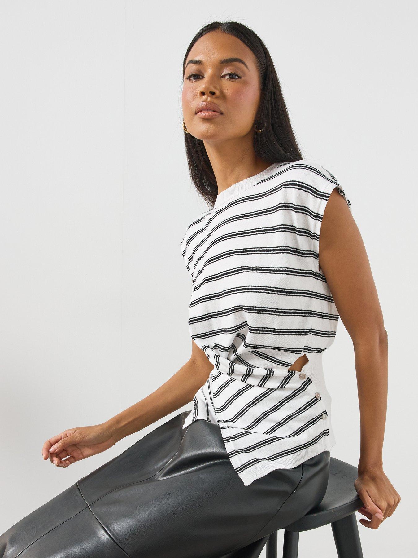 Image 6 of 6 of Mango Draped Fine Knit Sweater - White