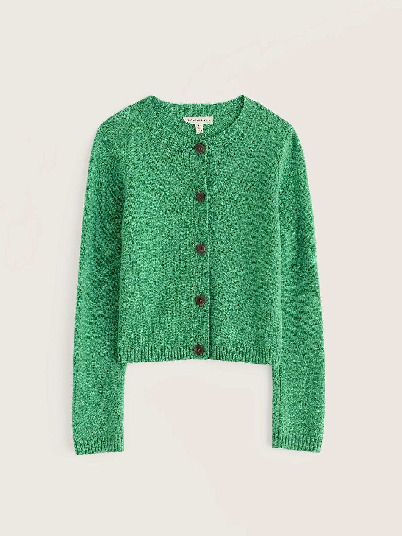 Image 4 of 5 of Seasalt Cornwall Women's Button Front Collared Cardigan - Green