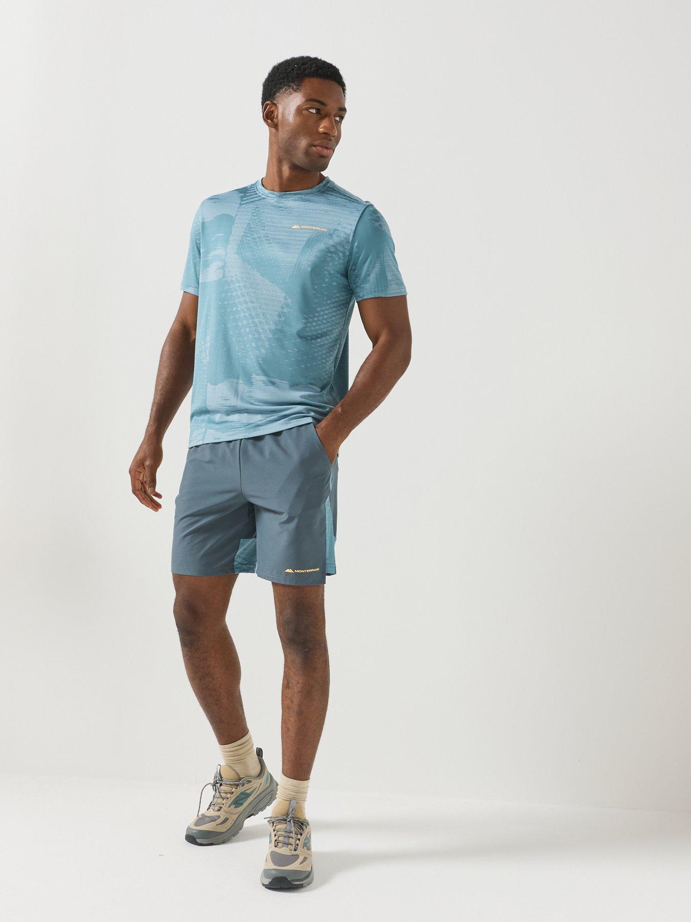 Image 3 of 5 of Monterrain Mens Divide Jacquard T-Shirt - Dusty Blue