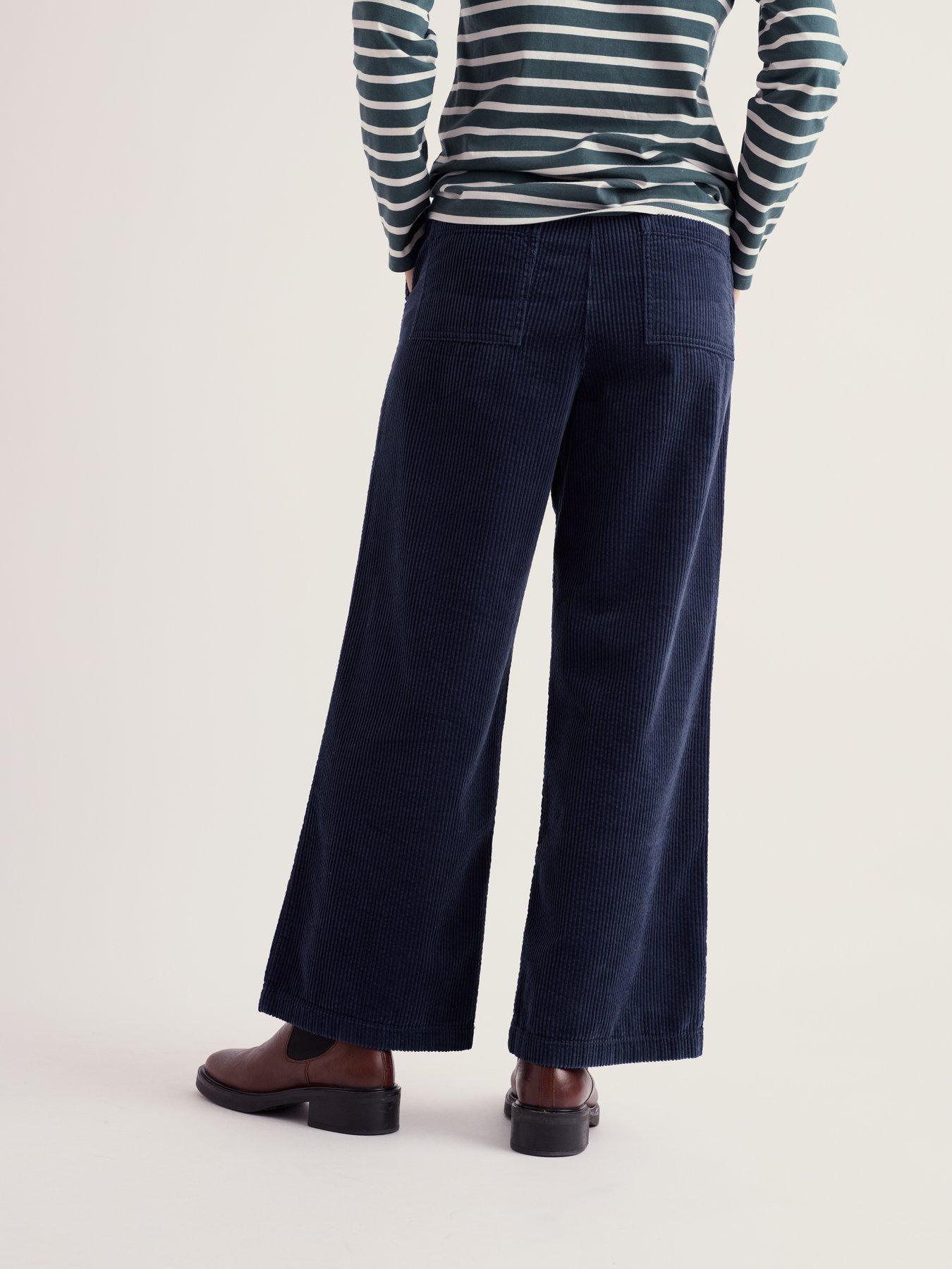 Image 2 of 5 of Seasalt Cornwall Womens Asphodel Wide Leg High Waist Trousers - Navy