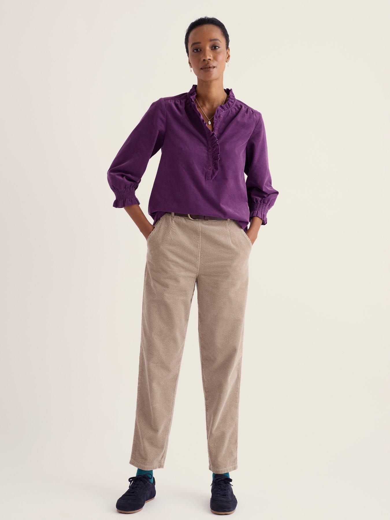 Image 3 of 5 of Seasalt Cornwall Womens Straight Leg Cord Trousers - Beige
