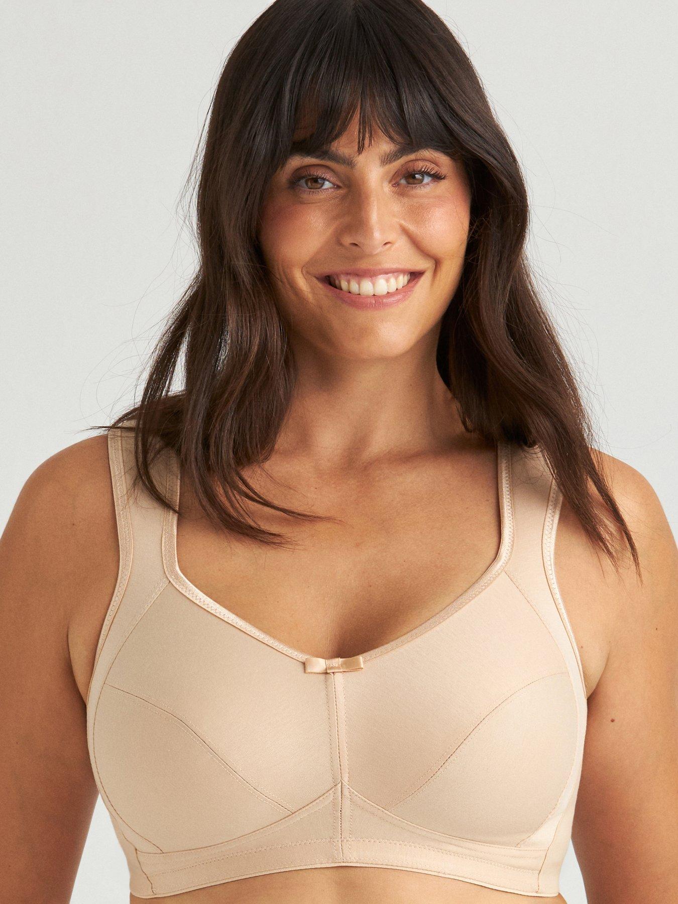 Miss Mary of Sweden Freedom Skin-relief Cotton Non-wired Bra, Beige, Size 38B, Women