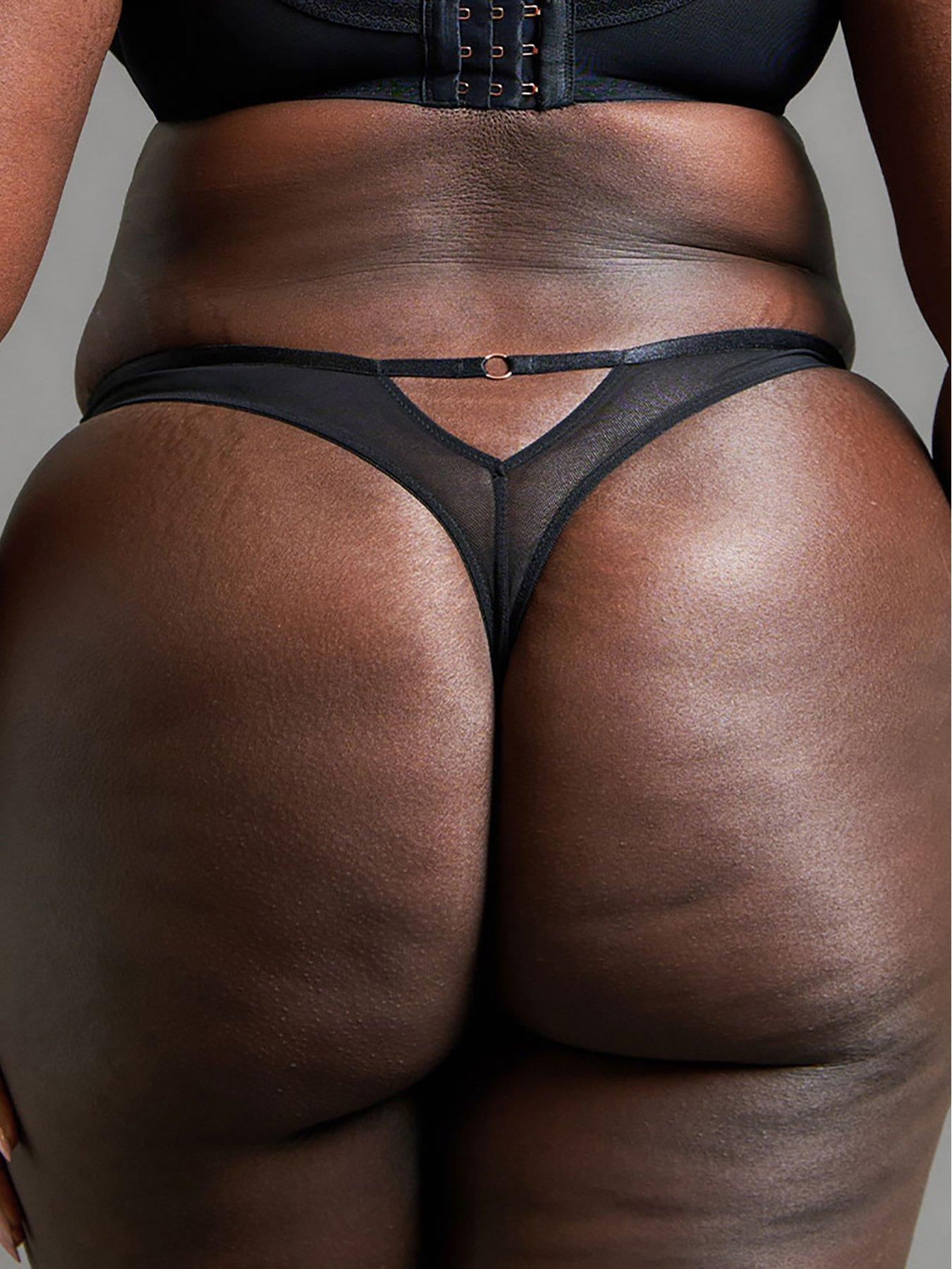 Image 2 of 6 of Curvy Kate Scantilly By Curvy Kate Friction Thong - Black