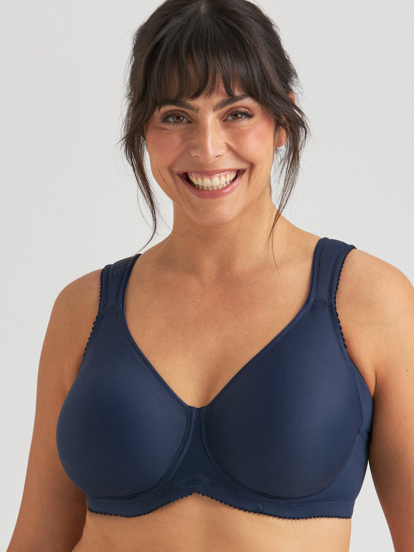 Miss Mary of Sweden Stay Fresh Underwired Bra, Dark Blue, Size 42F, Women