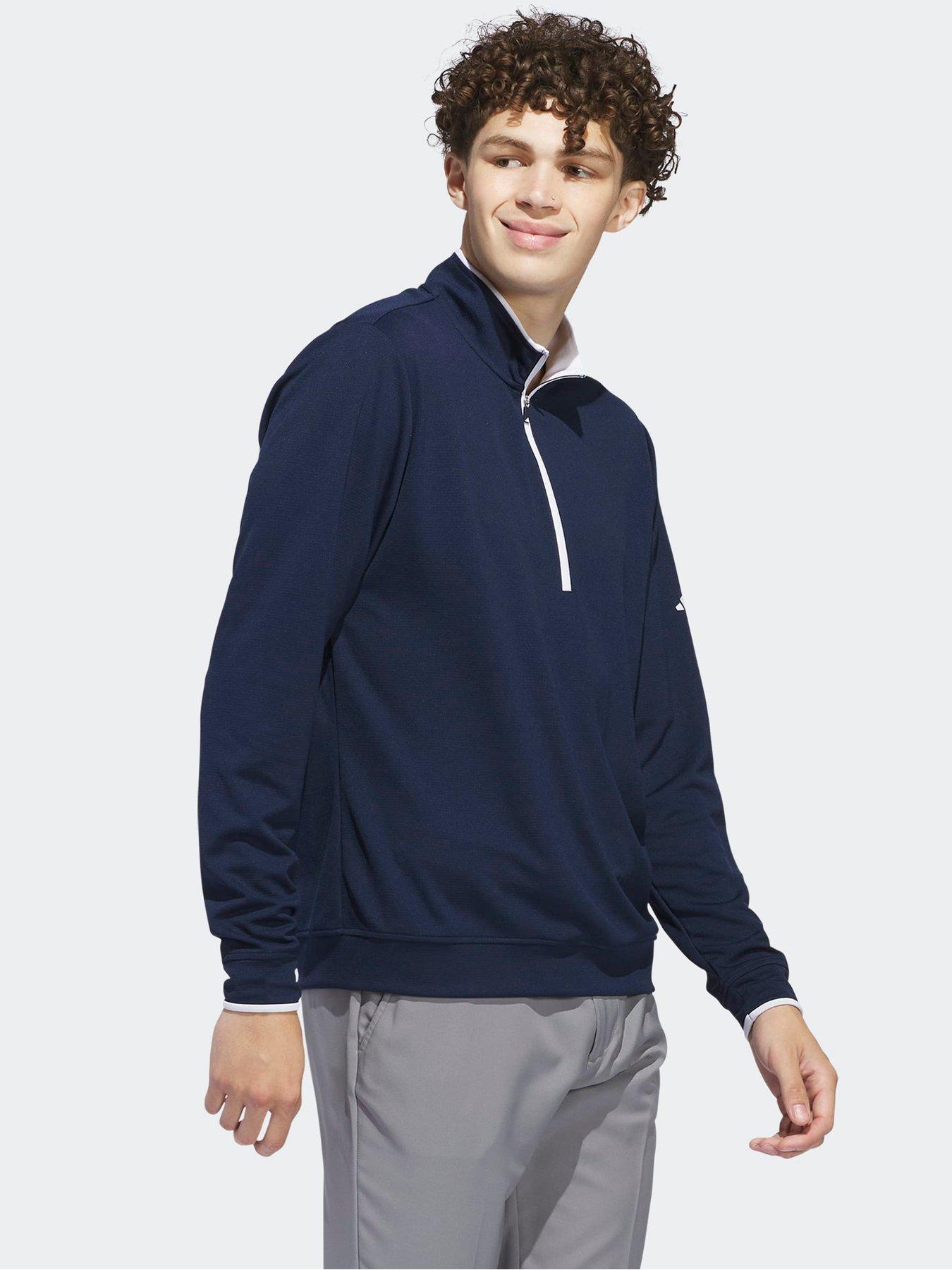 Image 3 of 5 of adidas Men's Lightweight Golf Half-Zip Top - Navy