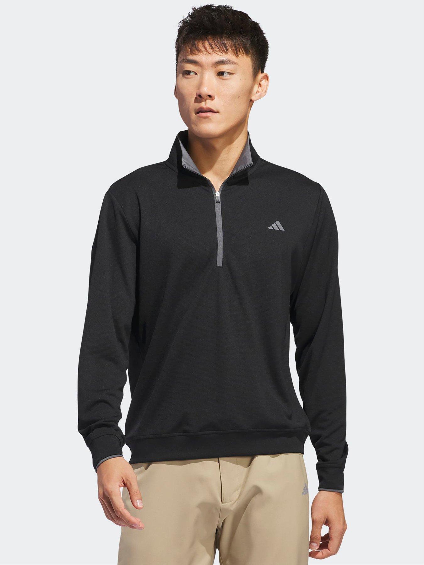 Image 1 of 4 of adidas Men's Lightweight Golf Half-Zip Top - Black
