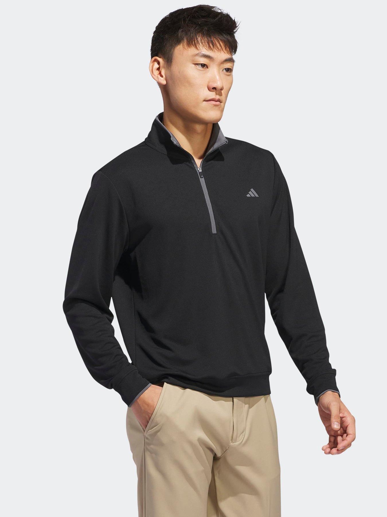 Image 3 of 4 of adidas Men's Lightweight Golf Half-Zip Top - Black