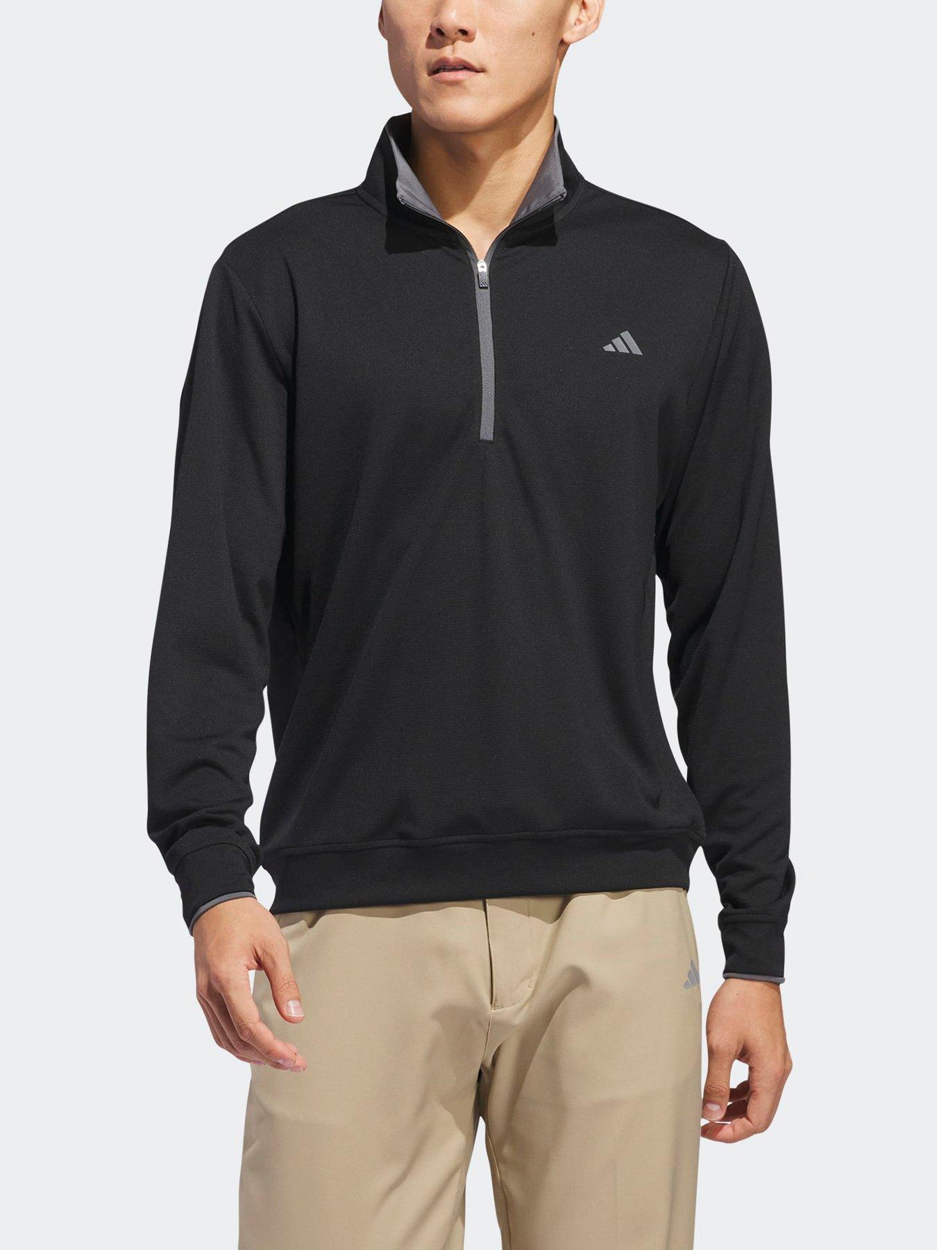 Image 4 of 4 of adidas Men's Lightweight Golf Half-Zip Top - Black