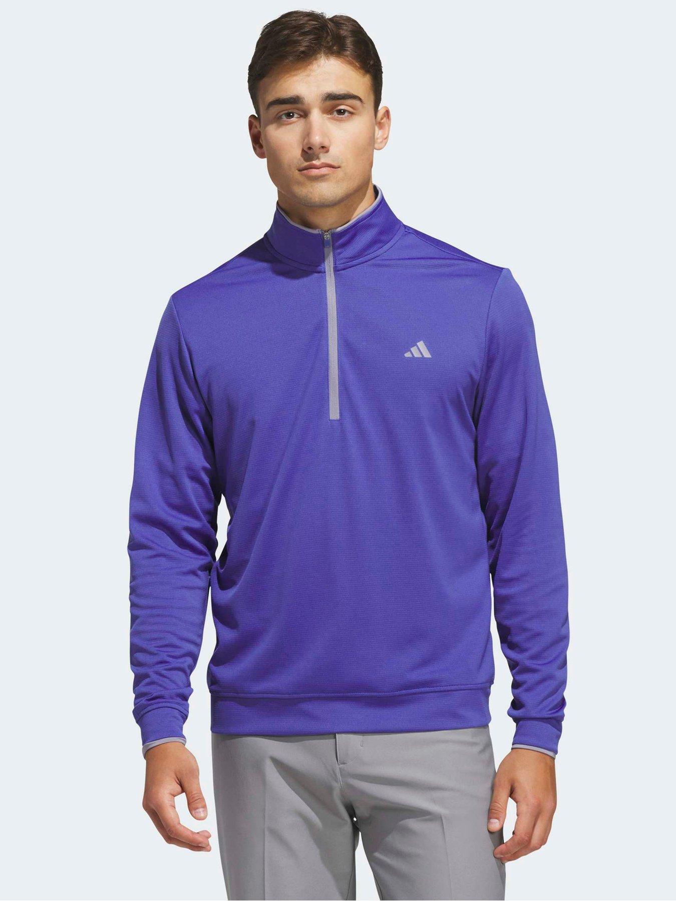 Image 1 of 5 of adidas Mens Golf Lightweight Quarter Zip - Indigo