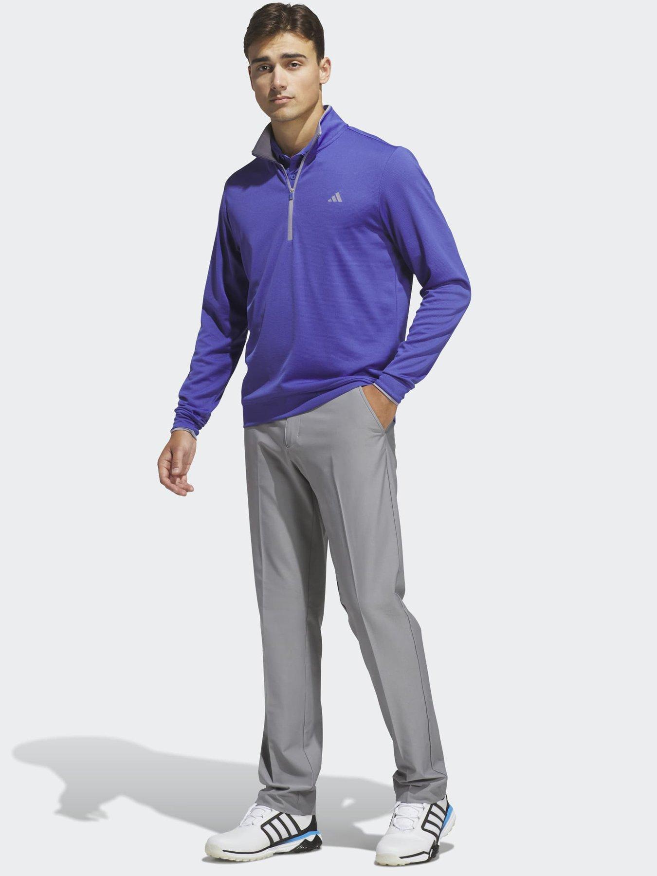 Image 3 of 5 of adidas Mens Golf Lightweight Quarter Zip - Indigo