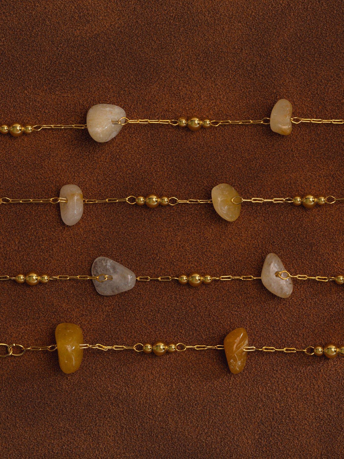 Image 4 of 5 of Orelia Mixed Semi Chip & Bead Necklace