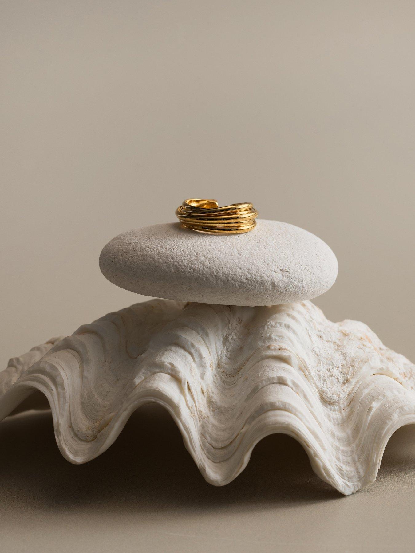Image 3 of 4 of Orelia Linear Adjustable Ring