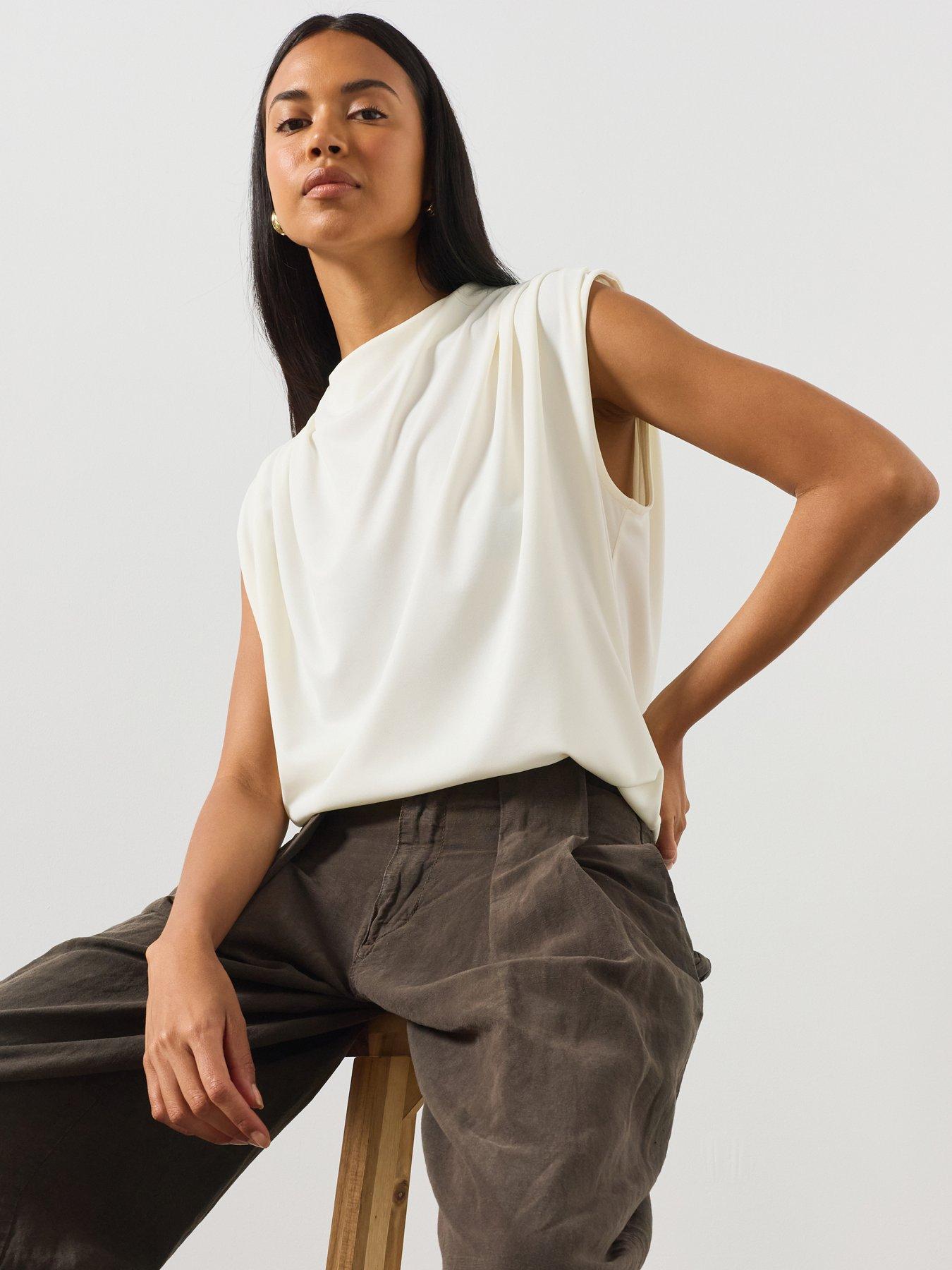 Image 1 of 5 of AllSaints Emerson Top - White