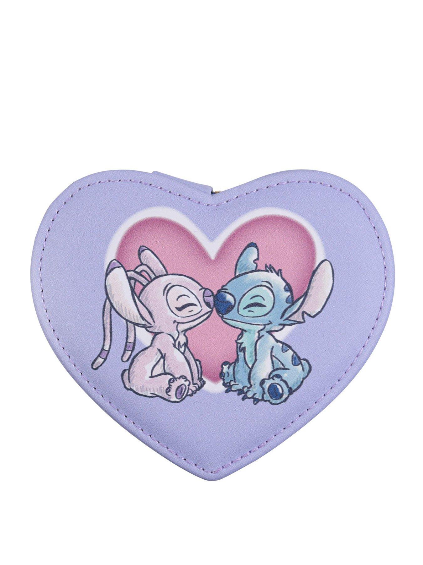 Disney Stitch & Angel Zip Up Love Heart Jewellery Box