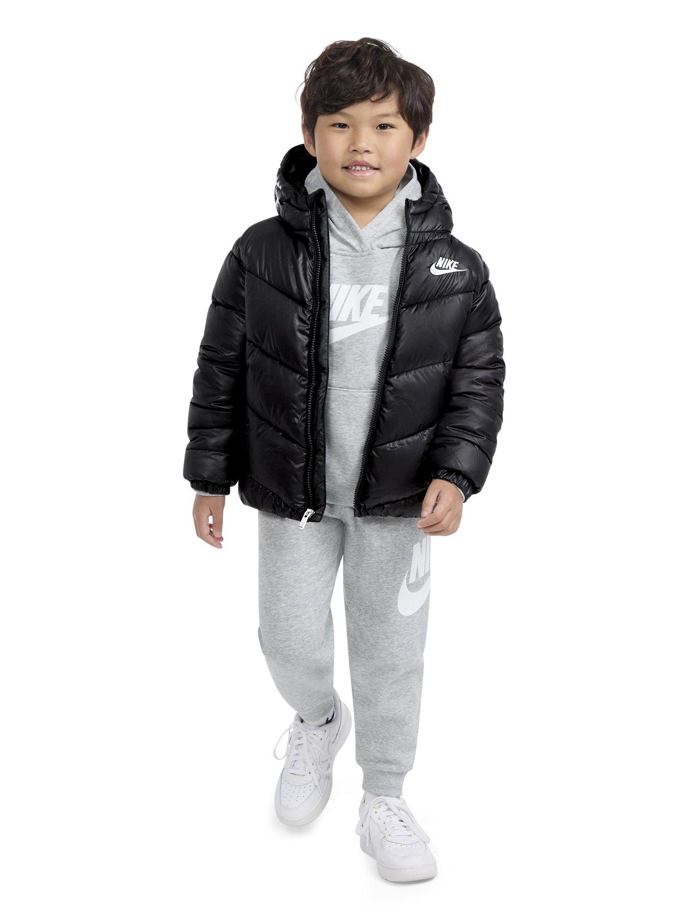 Image 1 of 5 of Nike Kids Adp Padded Hooded Puffer Jacket - Black