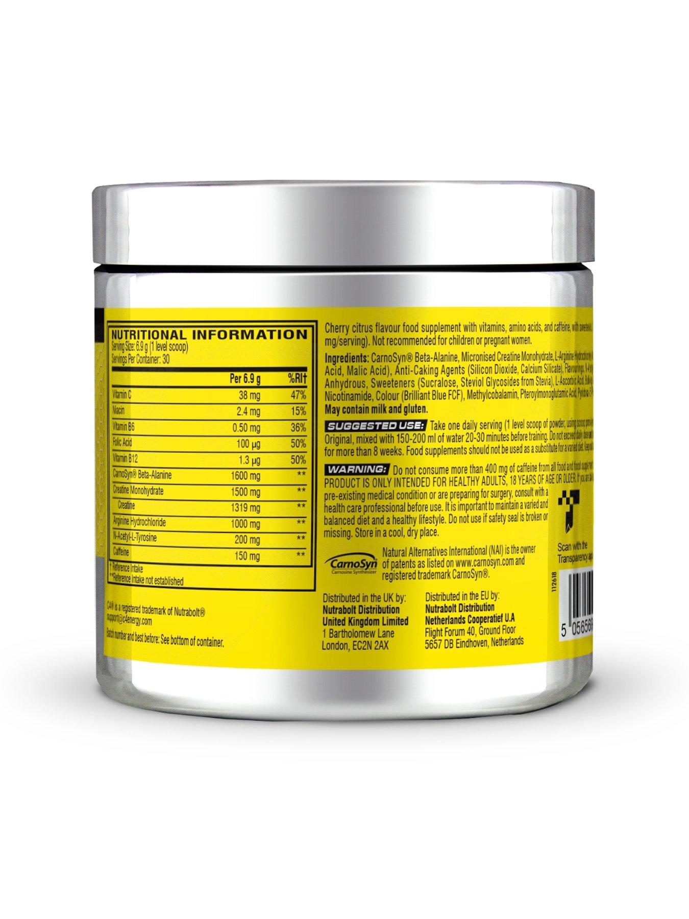 Image 2 of 2 of C4 Original Pre-Workout Powder - Fruit Punch - 204g