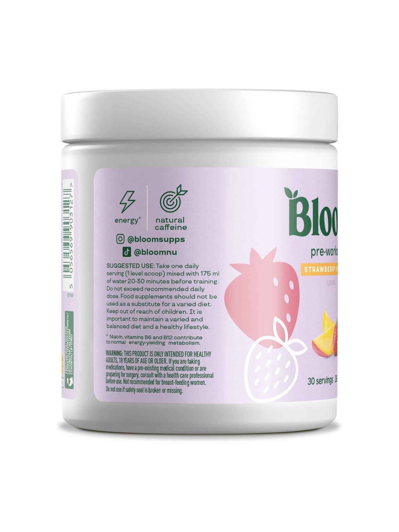 Image 2 of 3 of Bloom Bloom Pre-Workout - Strawberry Mango - 186g