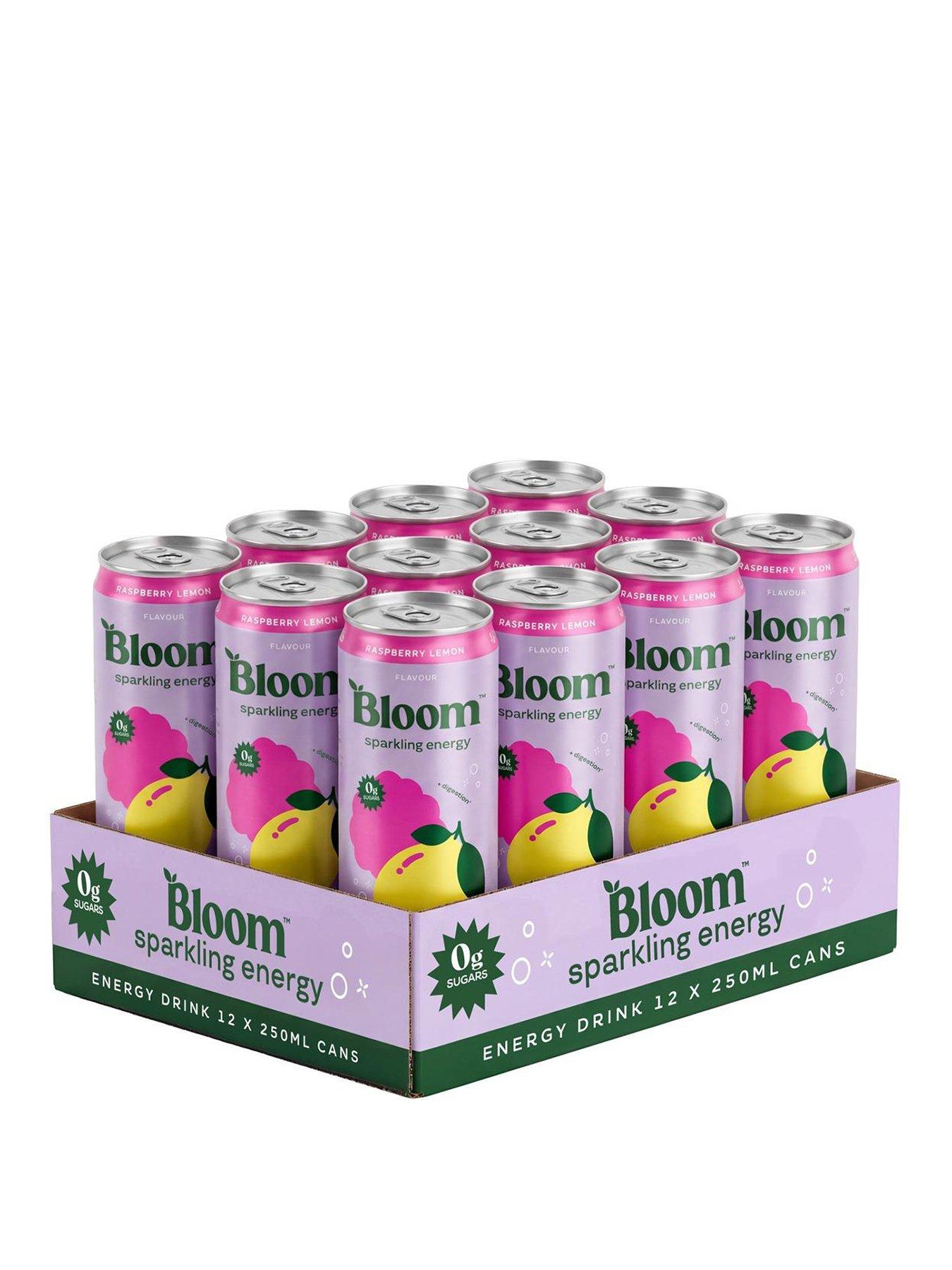 Bloom Sparkling Energy Drink - Raspberry Lemon - 12 x 250ml