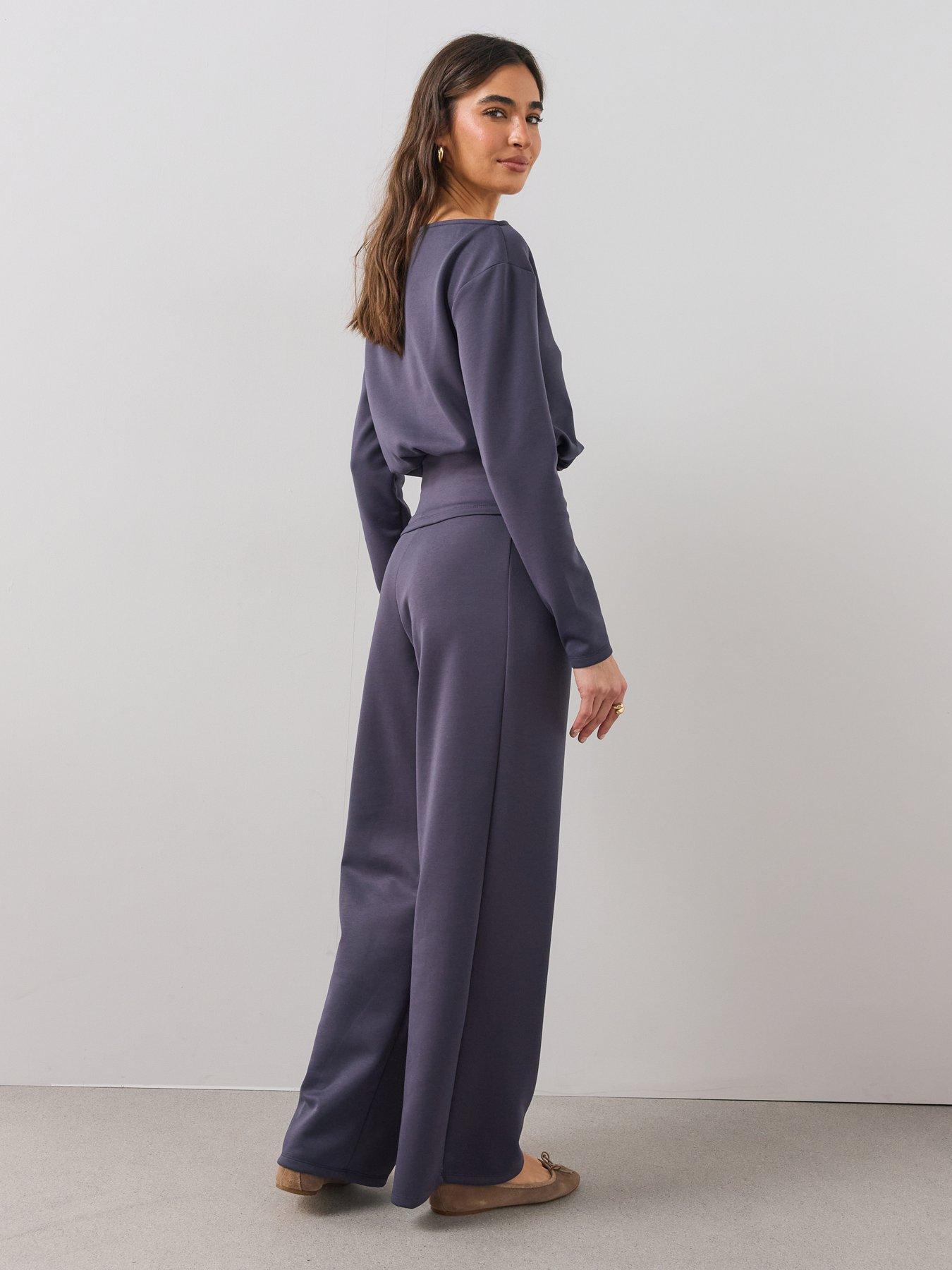 Image 5 of 6 of The Very Collection Womens Banded Hem Co-Ord Boat Neck Top - Grey
