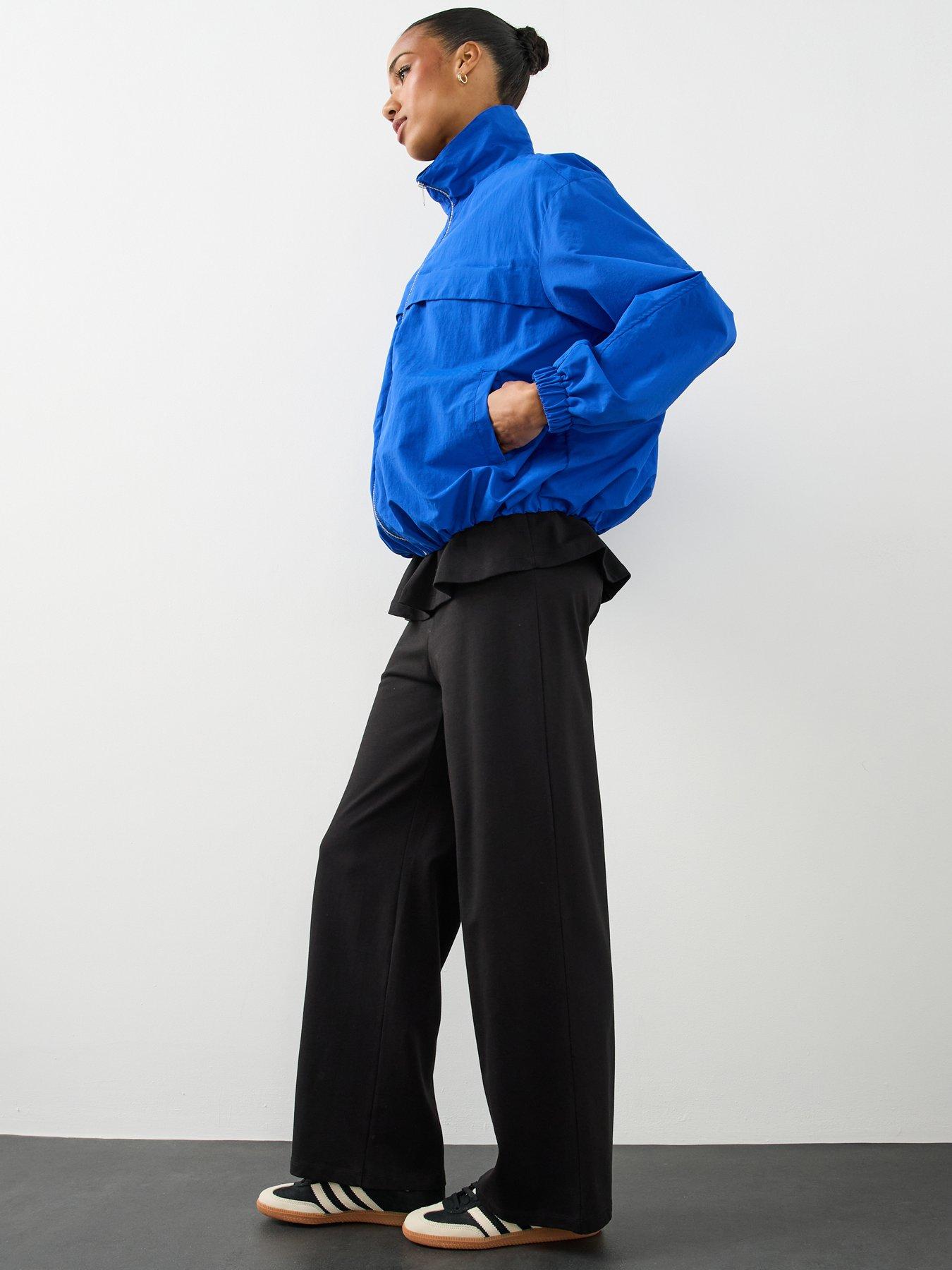 Image 6 of 6 of The Very Collection Frill Wide Leg Trouser&nbsp;- Black