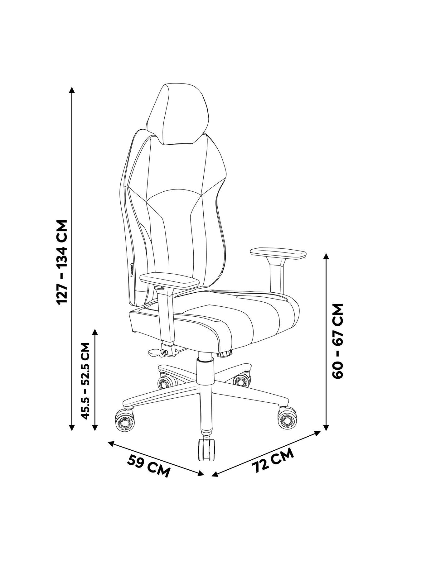 Image 7 of 7 of X Rocker Elara Executive Office Chair - Grey Marl