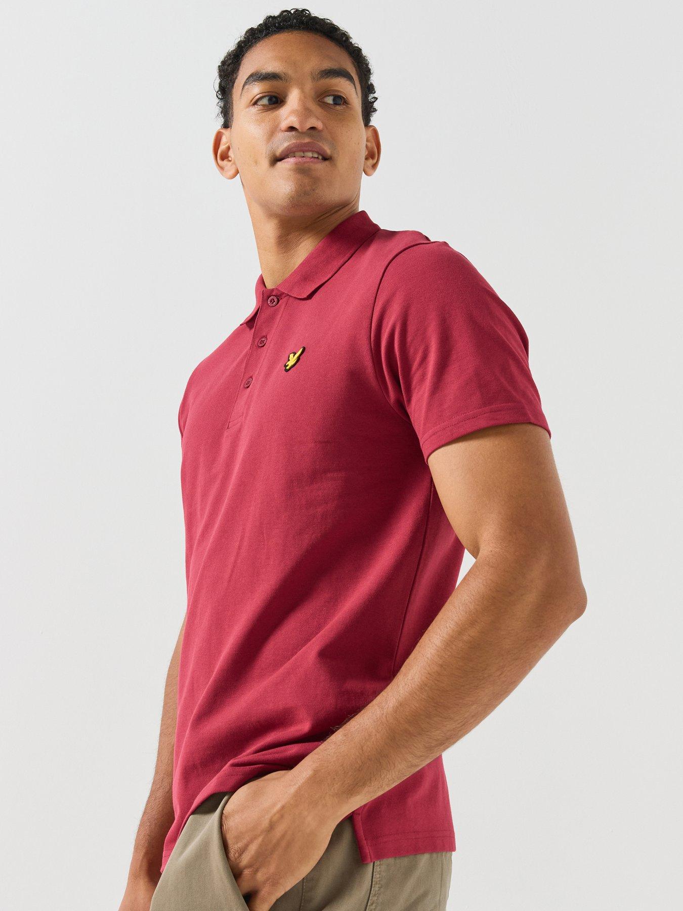 Lyle & Scott Golf Mens Golf Short Sleeve Polo - Red