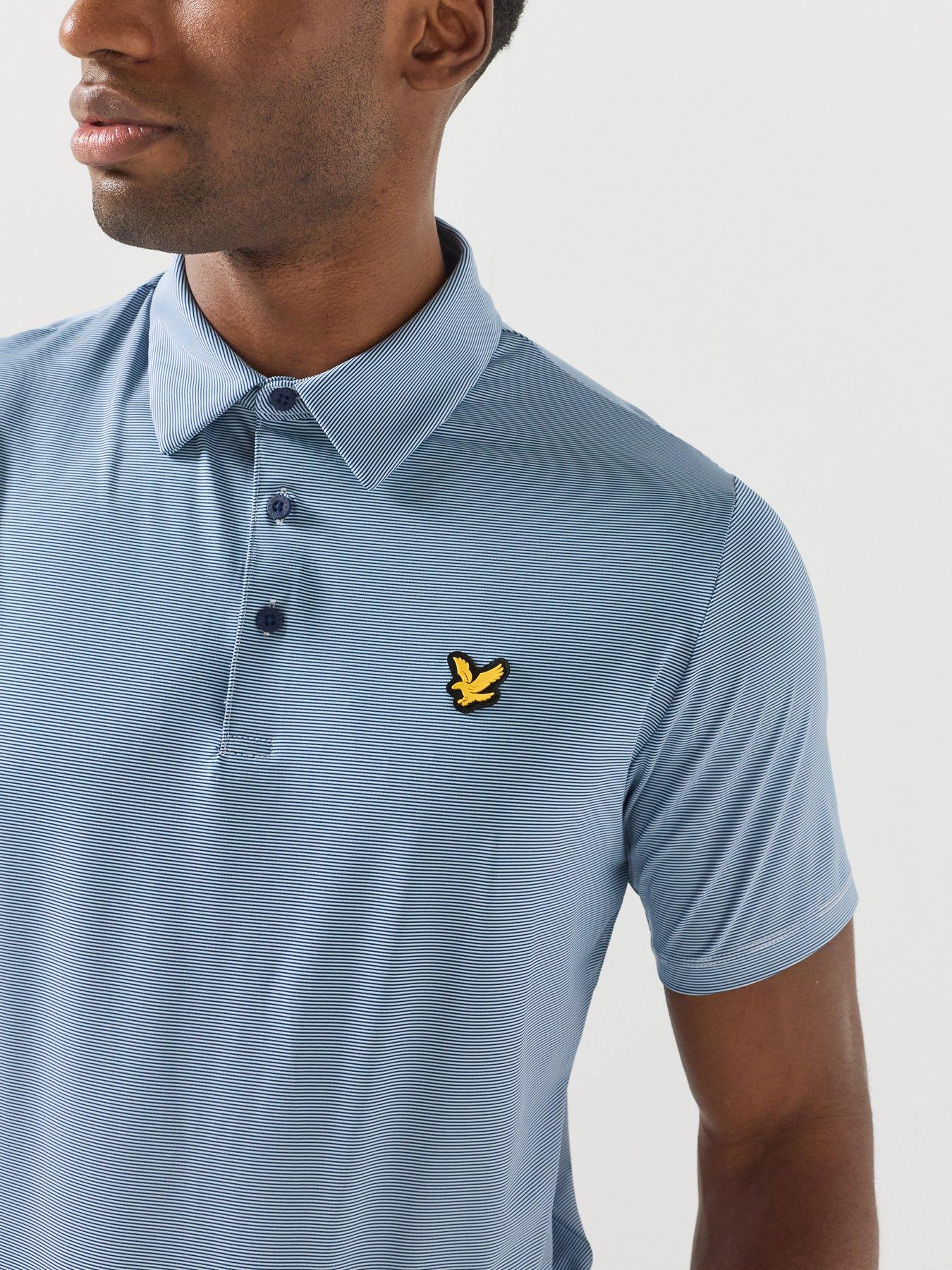Image 5 of 5 of Lyle & Scott Golf Mens Golf Microstripe Polo - Navy