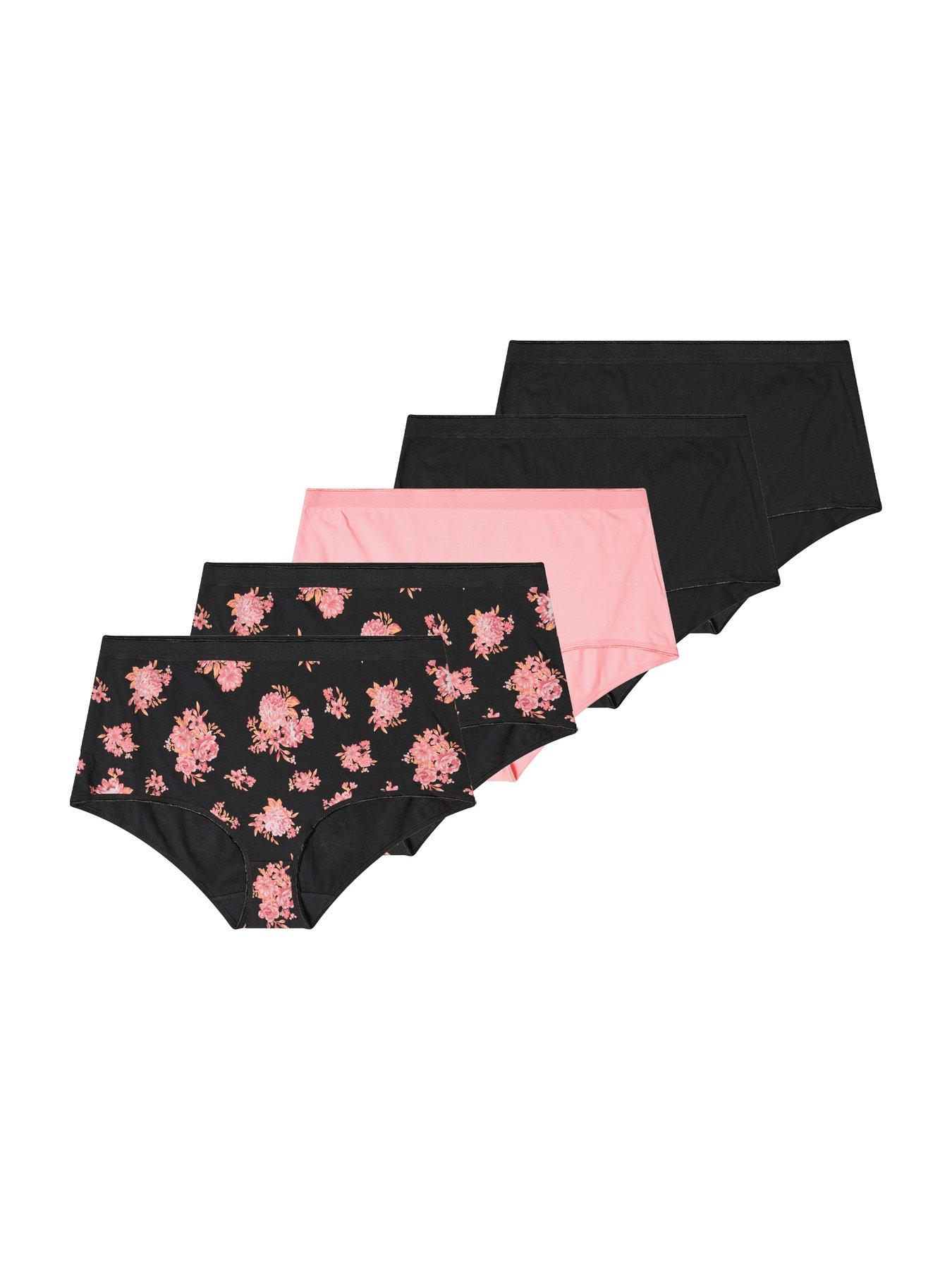 Image 1 of 4 of Yours Curve 5 Pack Dahlia Full Briefs - Multi