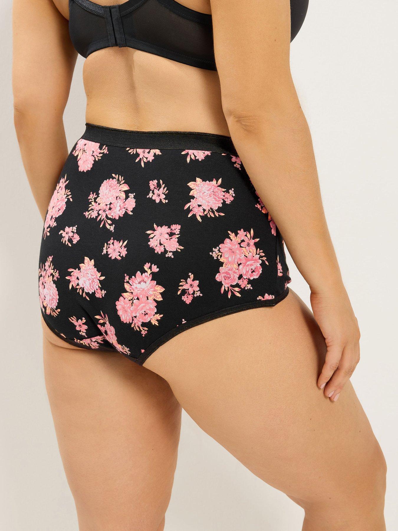 Image 2 of 4 of Yours Curve 5 Pack Dahlia Full Briefs - Multi