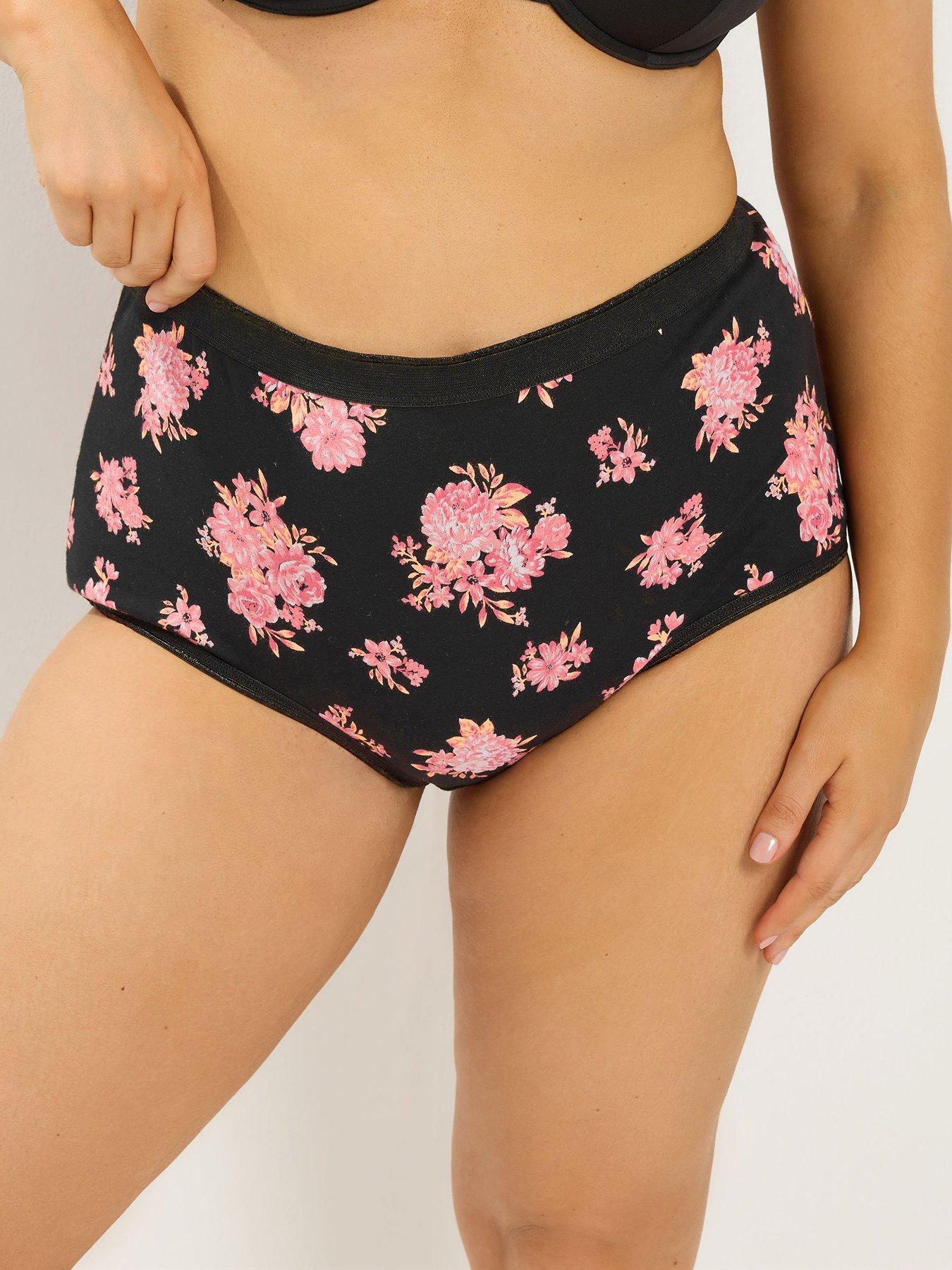 Image 3 of 4 of Yours Curve 5 Pack Dahlia Full Briefs - Multi