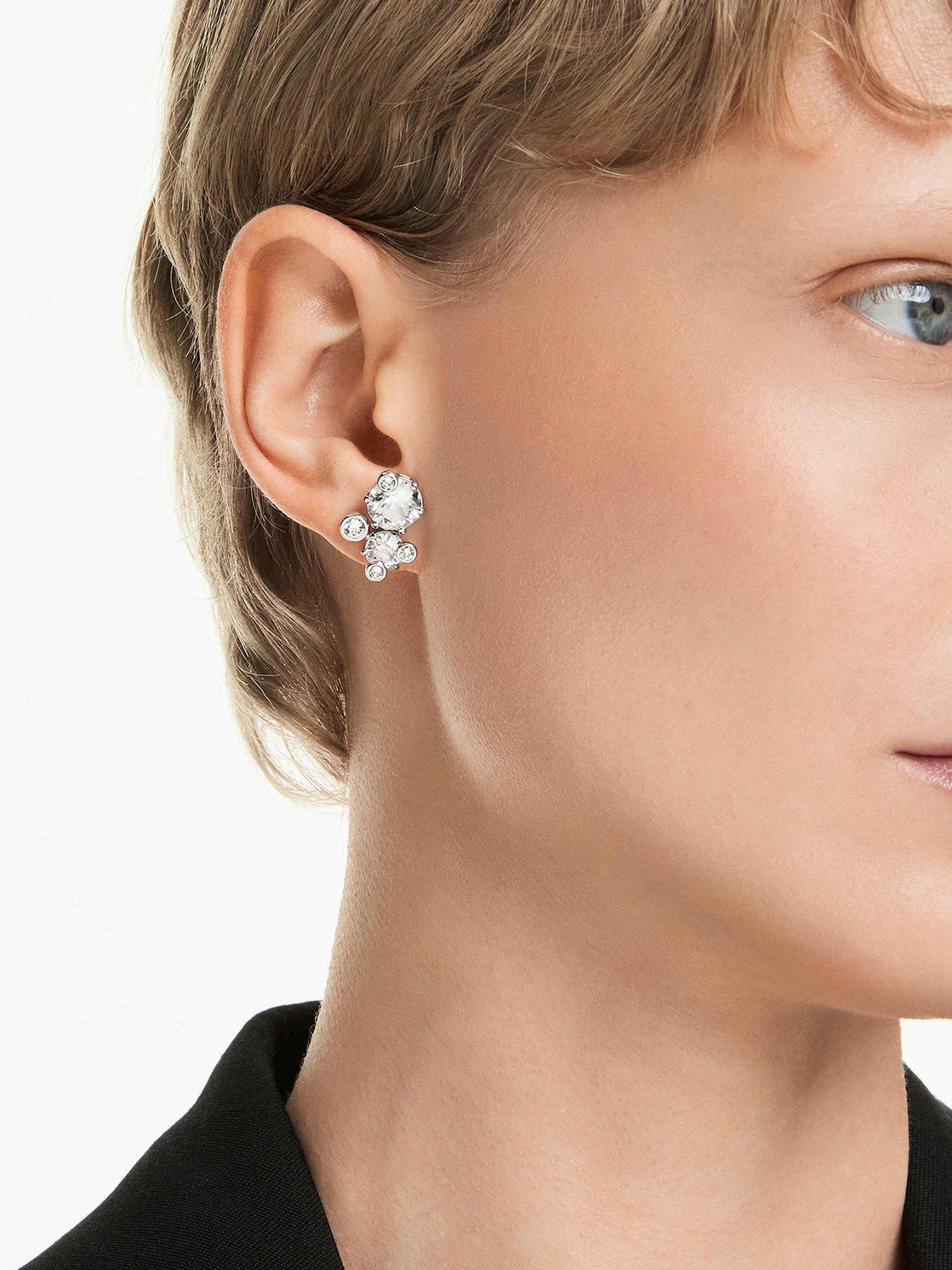 Image 1 of 5 of Swarovski Constella Stud Earrings - Silver