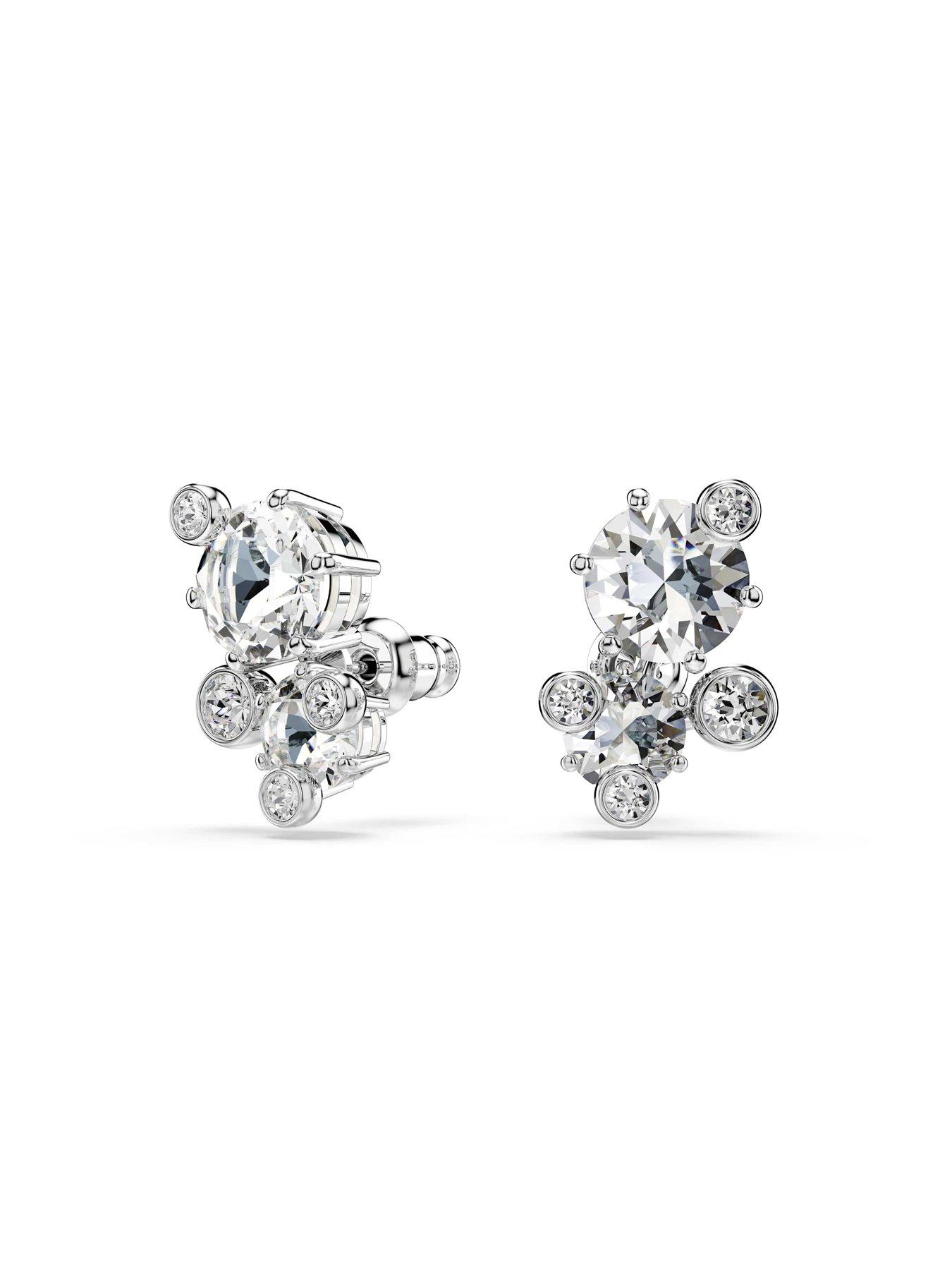 Image 3 of 5 of Swarovski Constella Stud Earrings - Silver