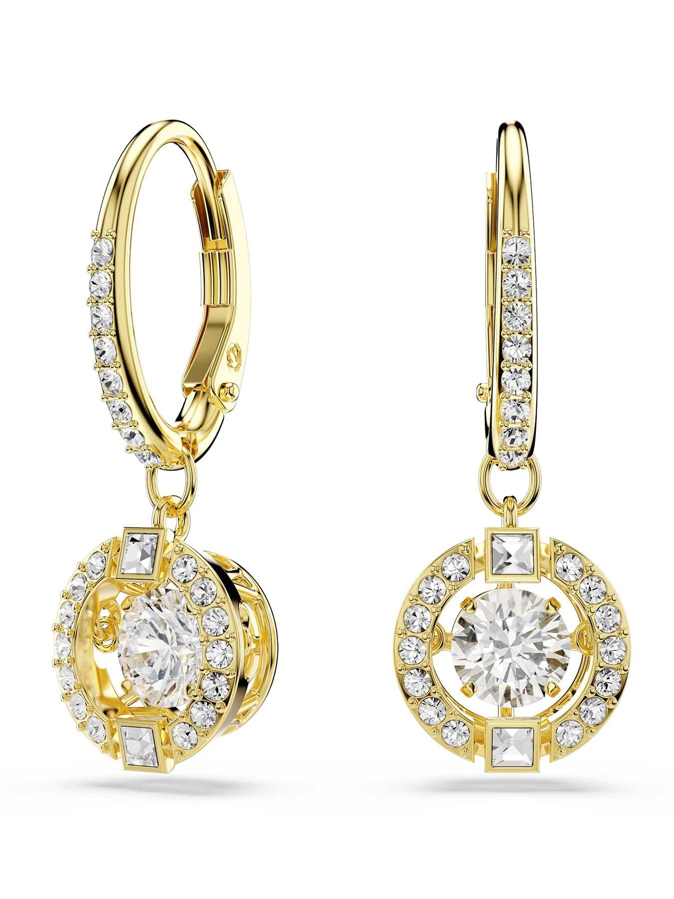 Swarovski Una Angelic Drop Earrings - Gold