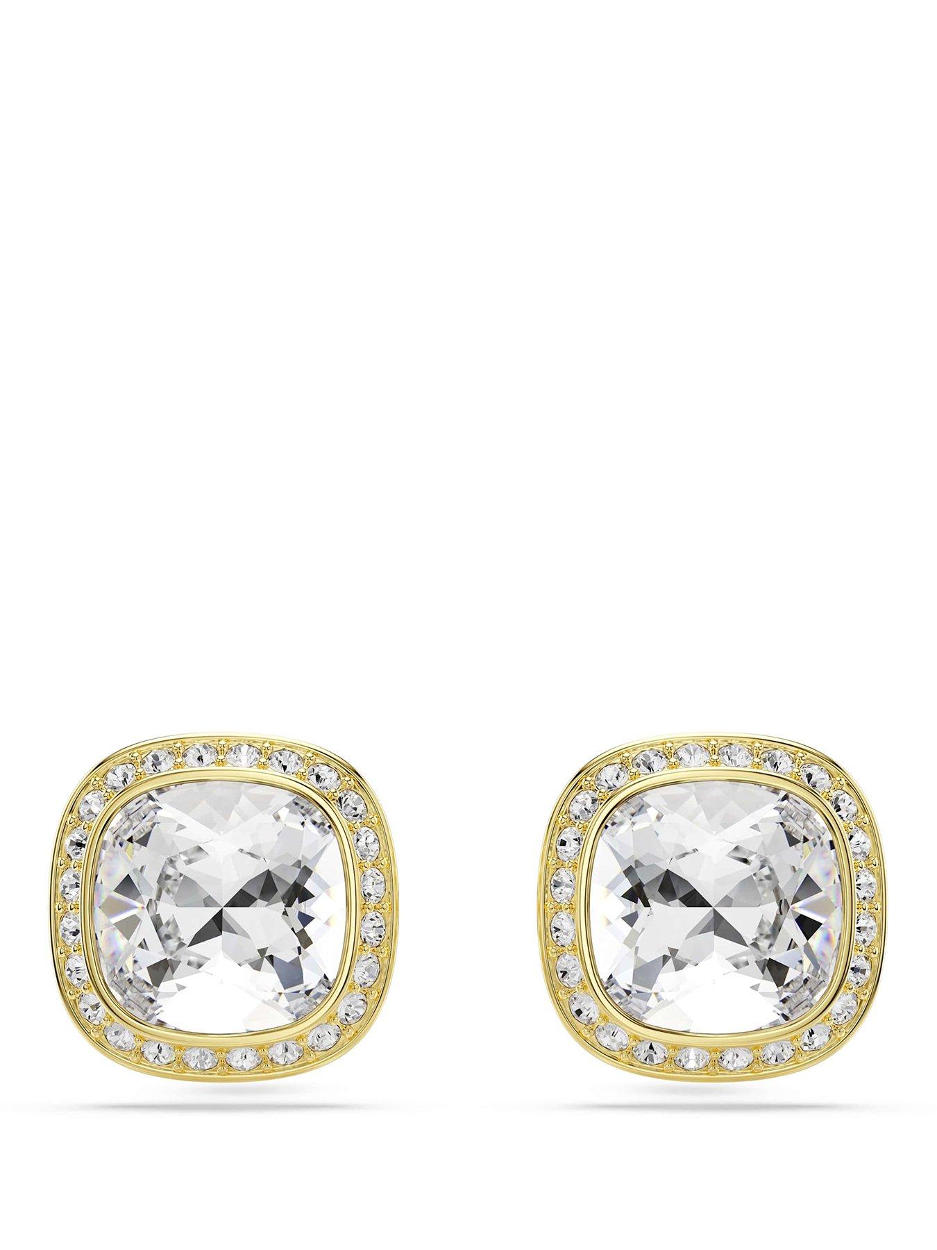 Swarovski Una Angelic Stud Earrings, Gold, Women